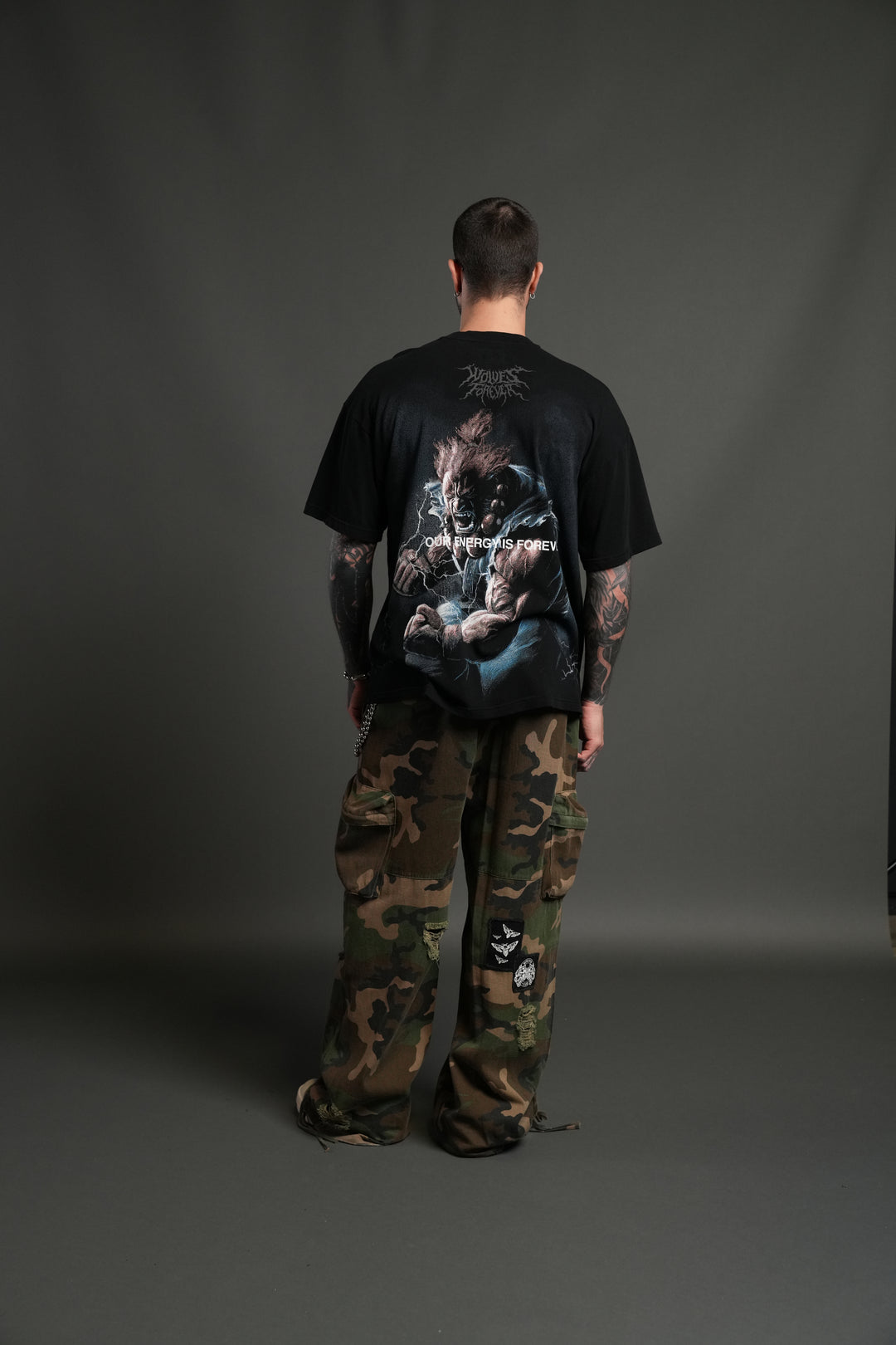 Darc Akuma "Side By Side" Series Premium Oversized Tee in Black