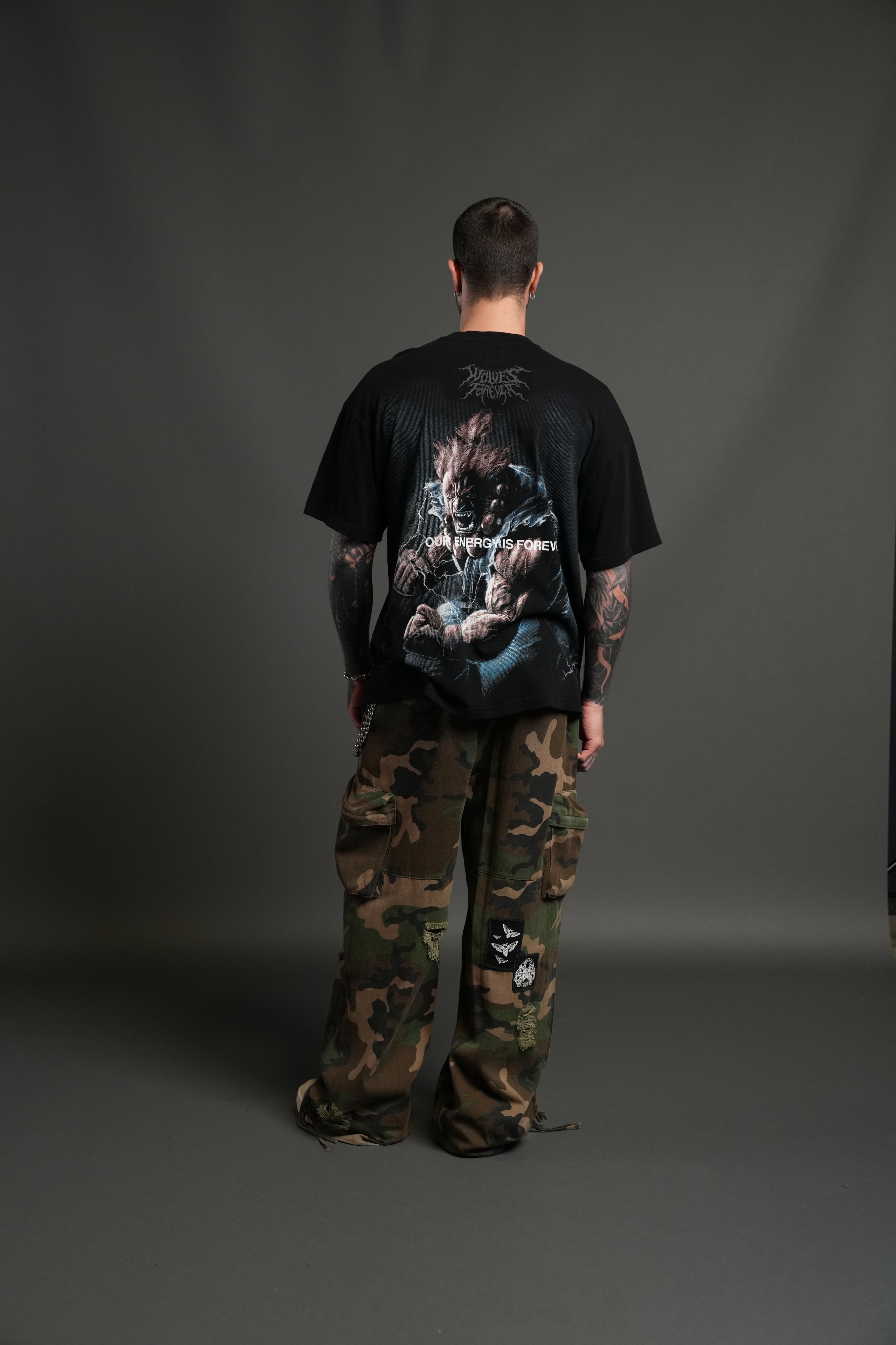 Darc Akuma "Side By Side" Series Premium Oversized Tee in Black