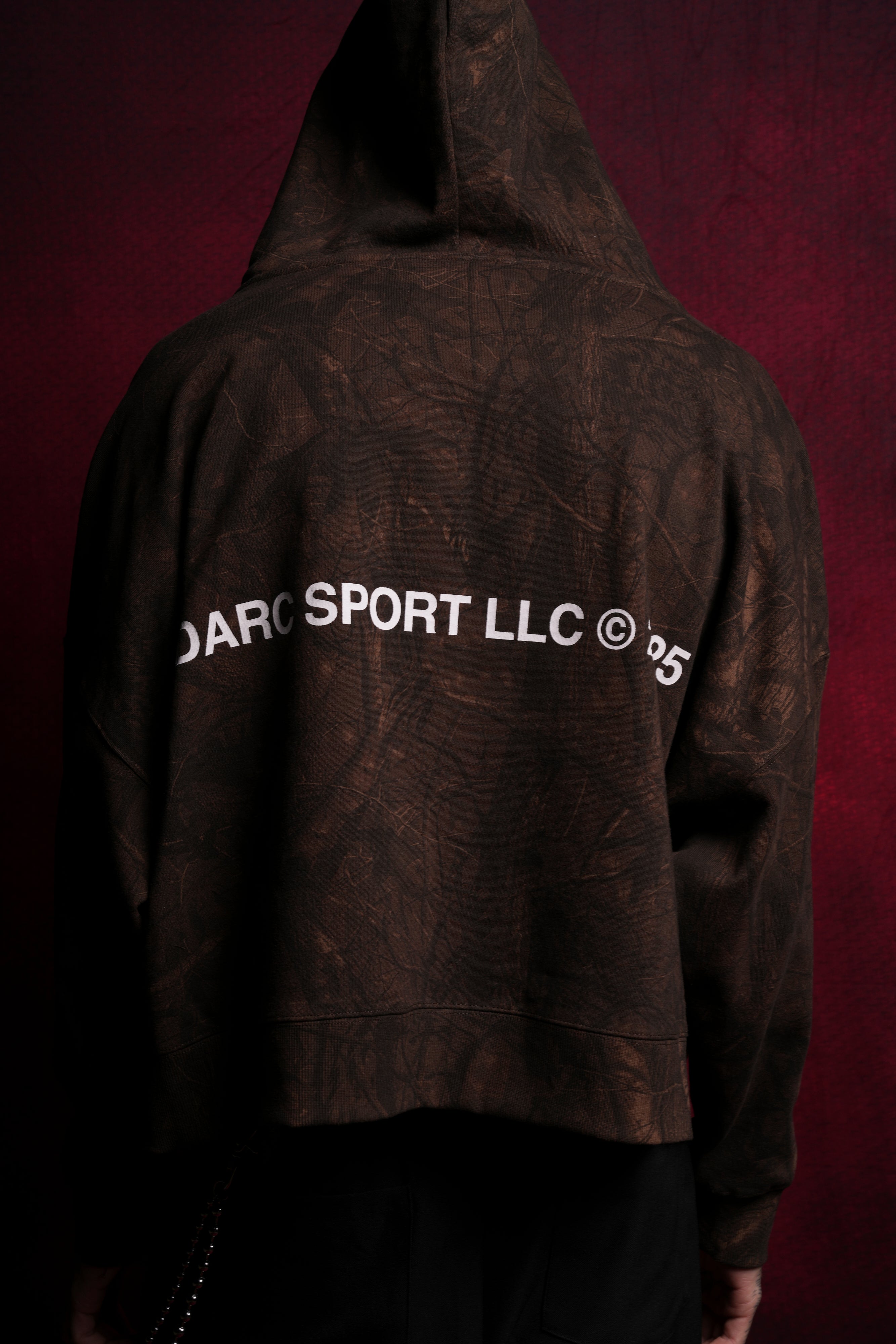 Origin Hesh Grunge "Gage Box Cut" Hoodie in Brown Driftwood Forest Camo