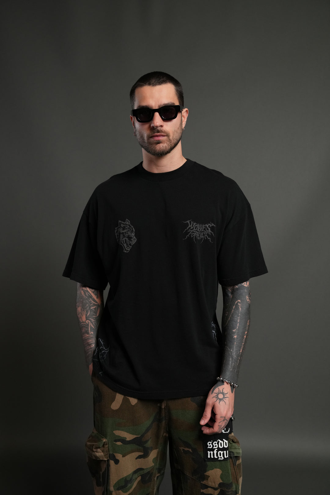 Darc Akuma "Side By Side" Series Premium Oversized Tee in Black