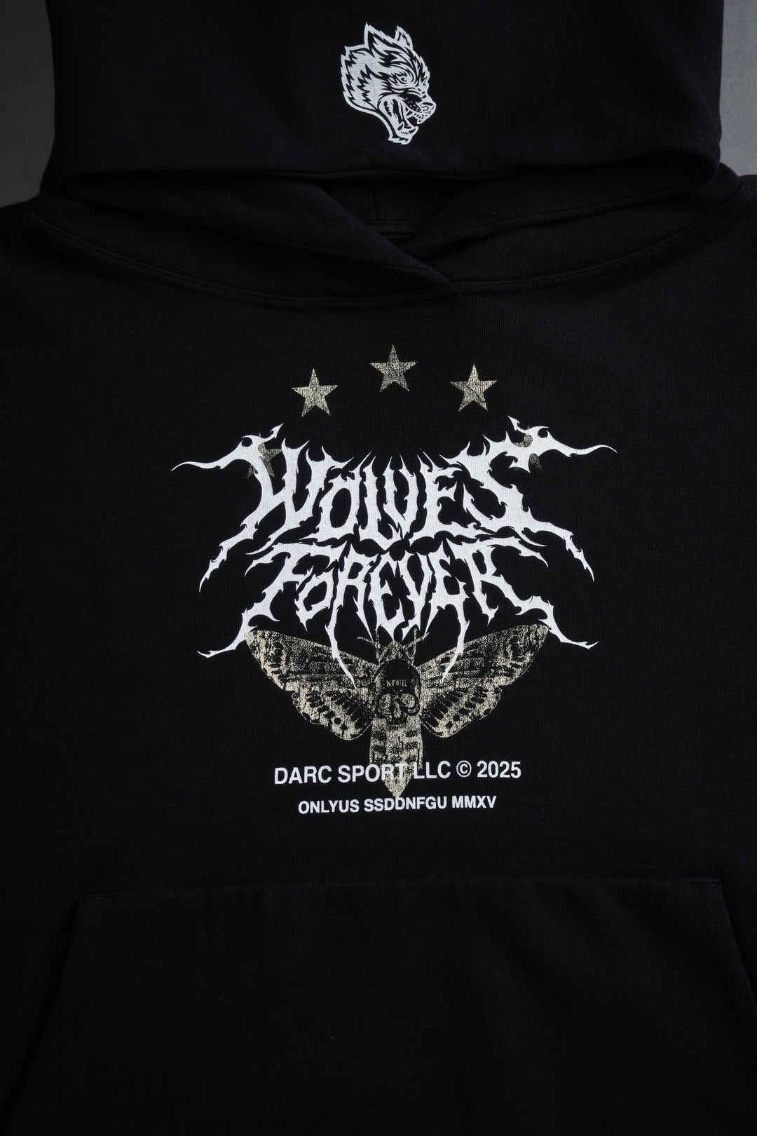 Iron Pack Grunge Gage Cap Sleeve Hoodie in Black