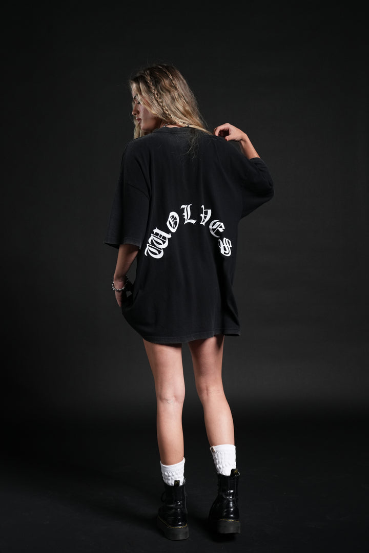 Inner Darkness Premium Oversized Tee in Black