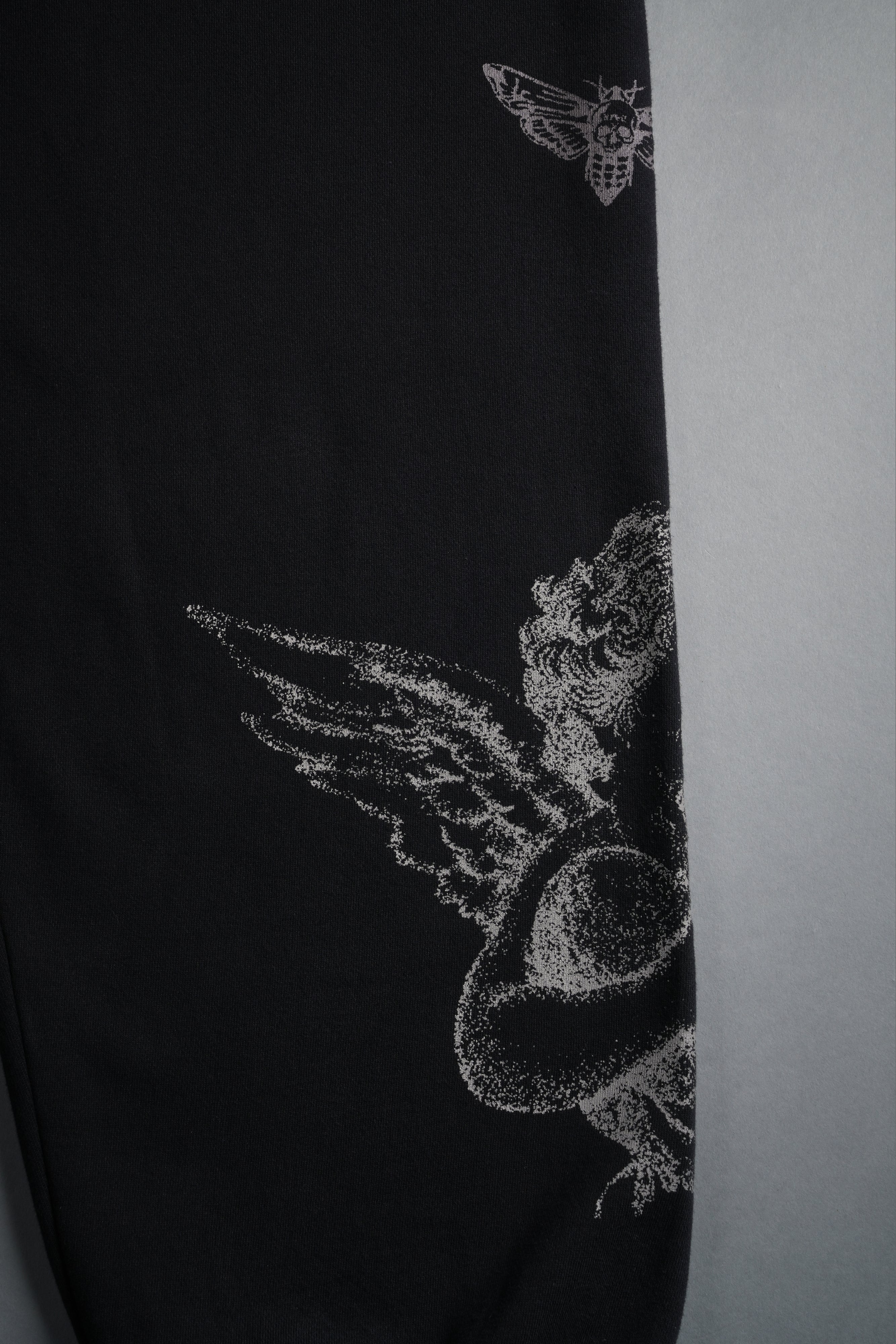 Sacred Flash Lightweight Lounger Sweat Pants in Black Drift Wash