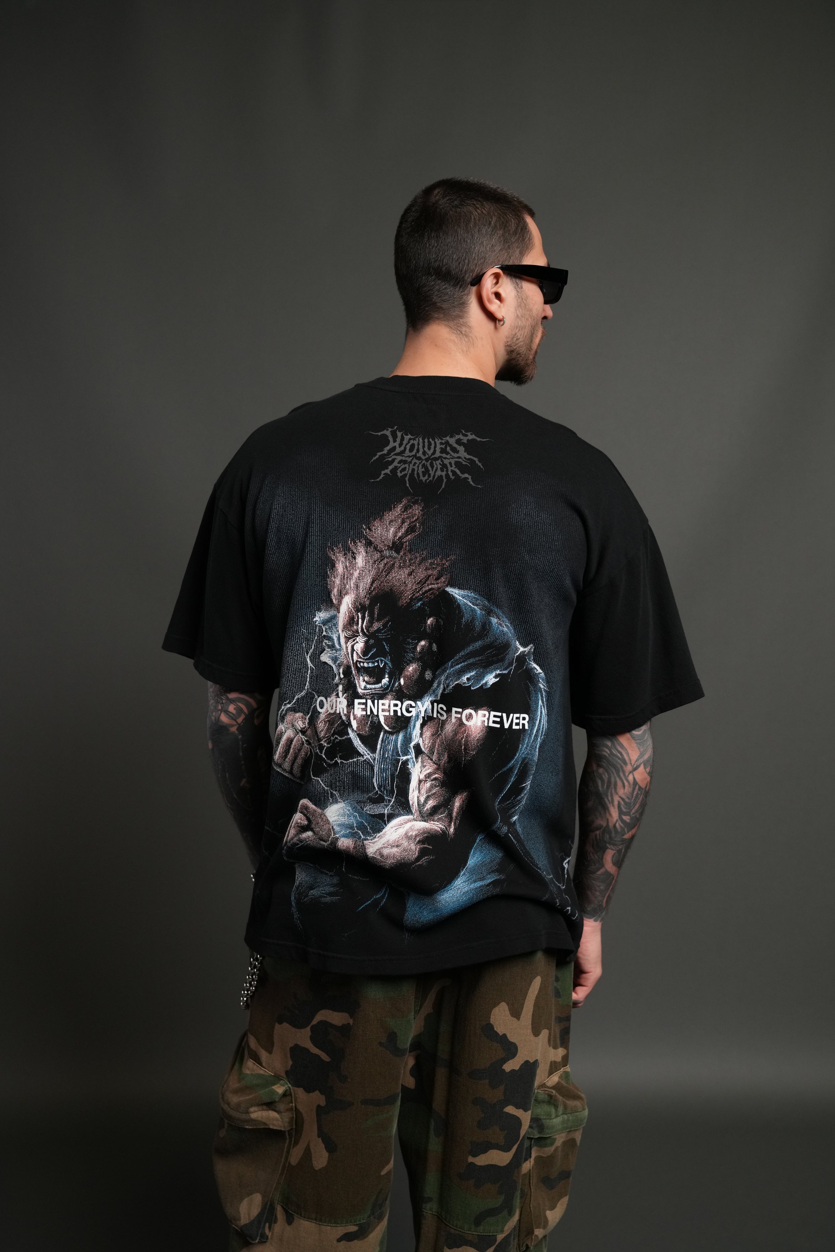 Darc Akuma "Side By Side" Series Premium Oversized Tee in Black
