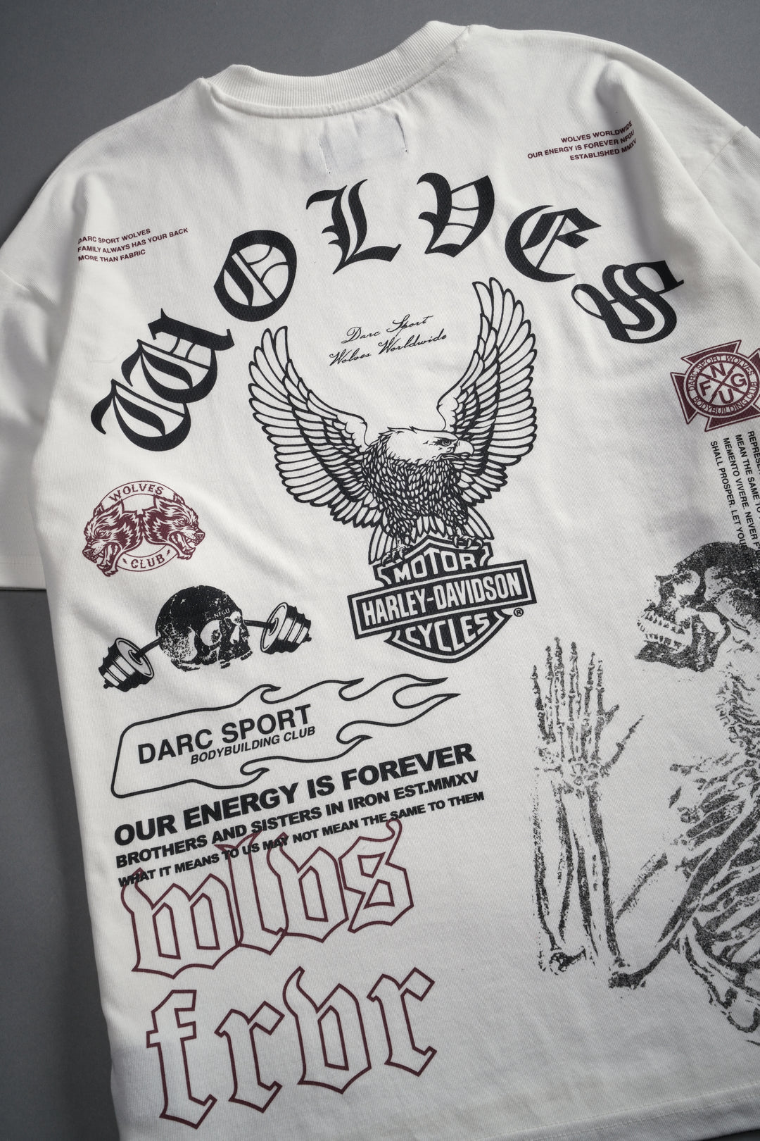 The Eagle & The Wolf "Premium" Oversized Tee in Cream