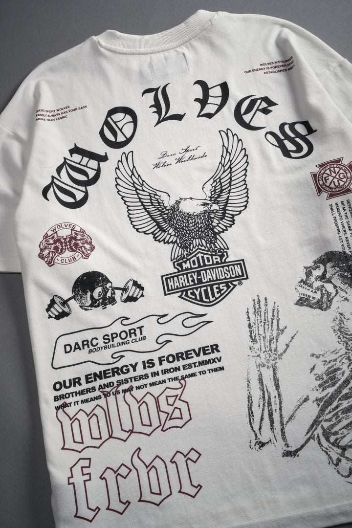 The Eagle & The Wolf "Premium" Oversized Tee in Cream