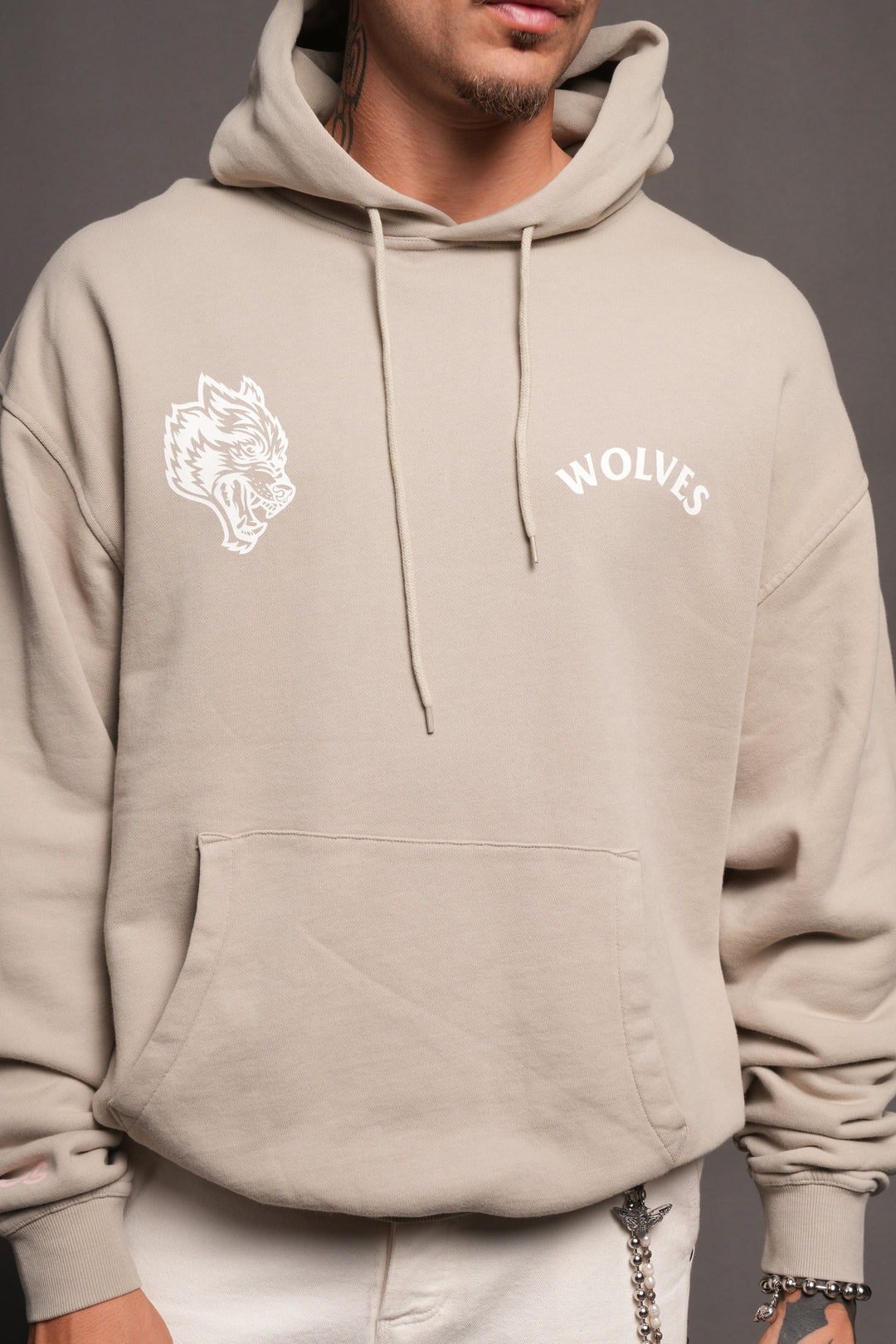 Leap Of Faith V2 Bishop Hoodie In Cactus Gray