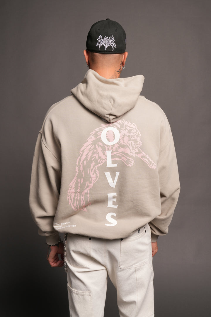 Leap Of Faith V2 Bishop Hoodie In Cactus Gray