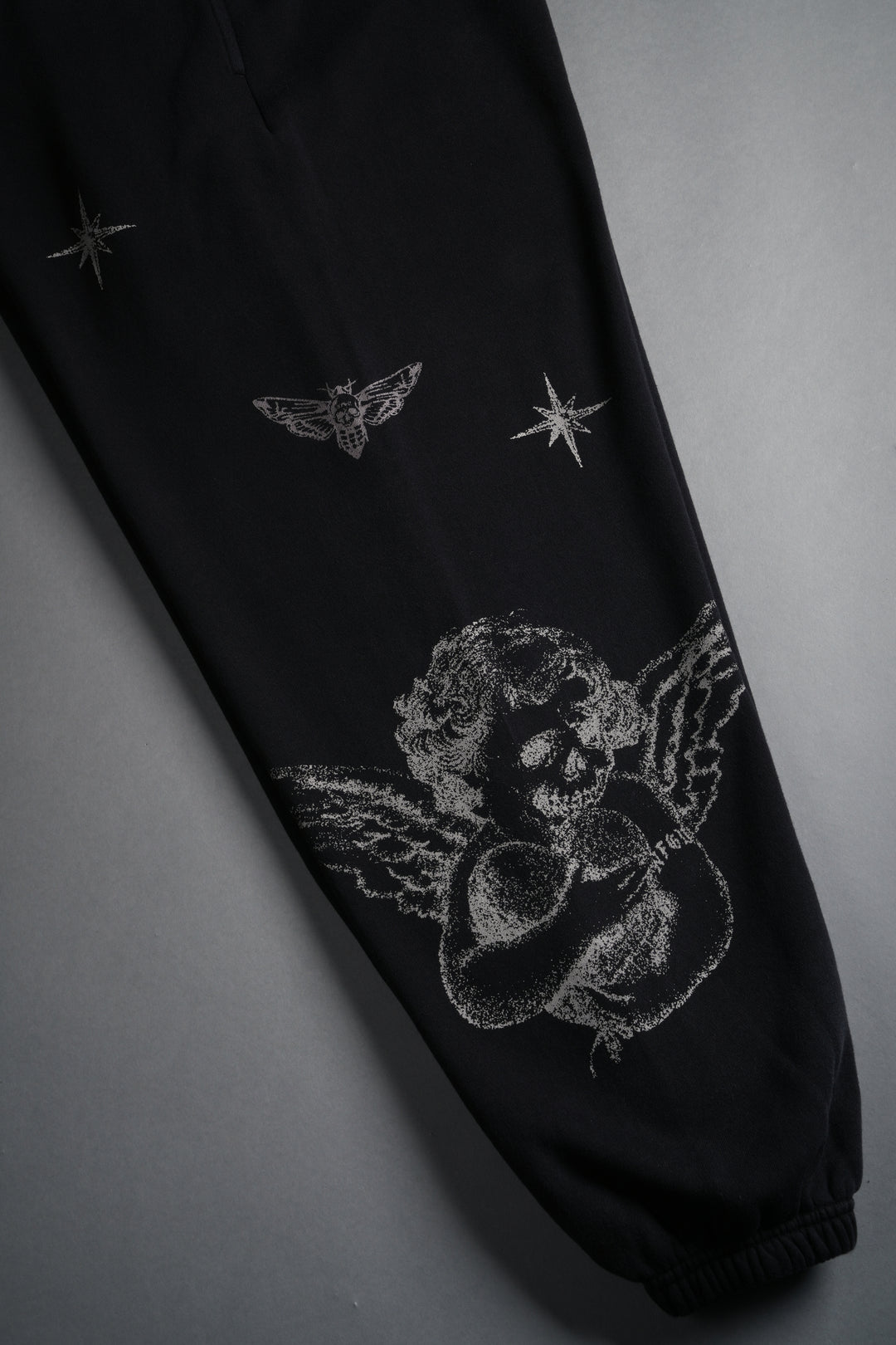 Sacred Flash Lightweight Lounger Sweat Pants in Black Drift Wash