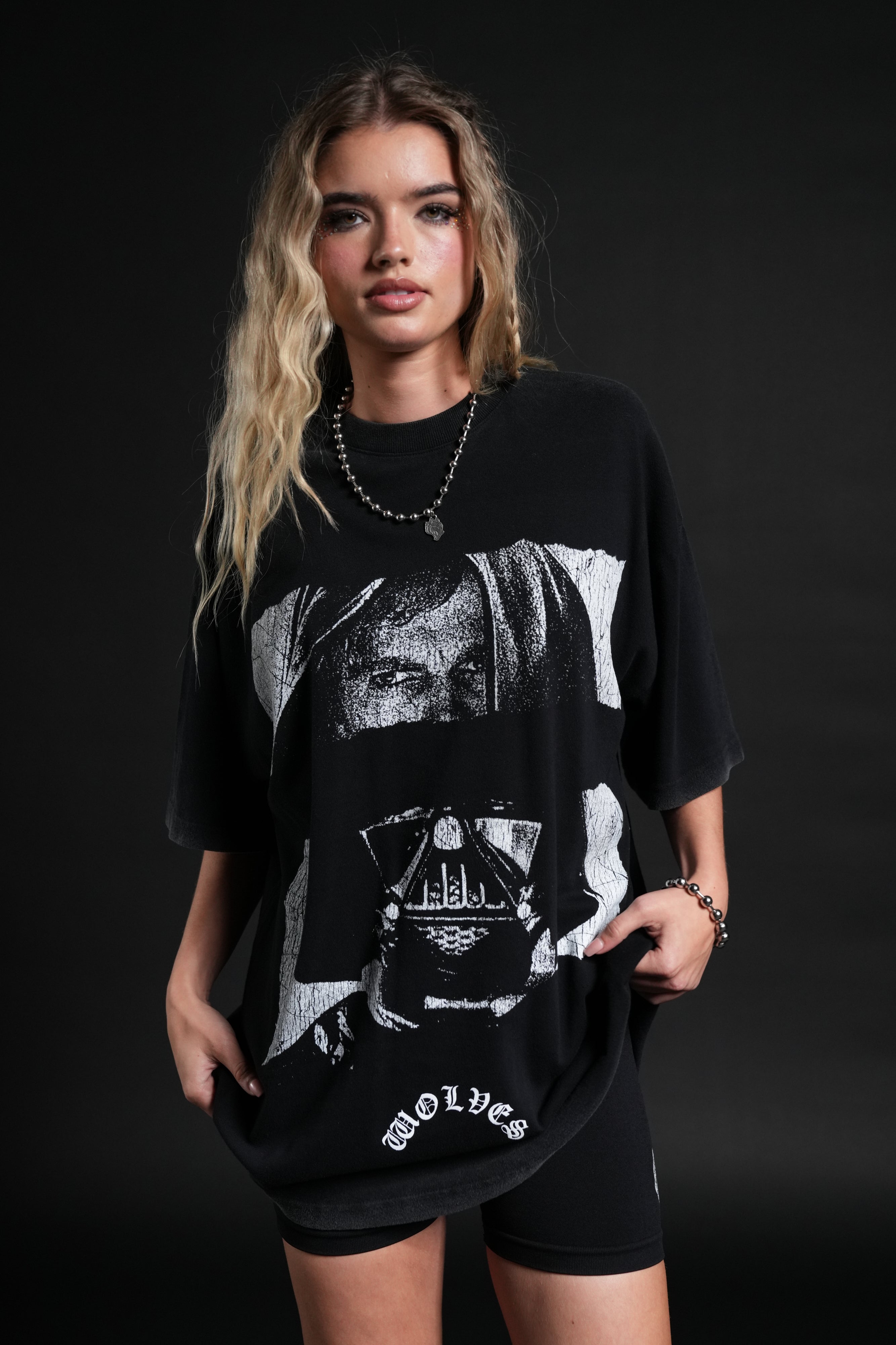Inner Darkness Premium Oversized Tee in Black