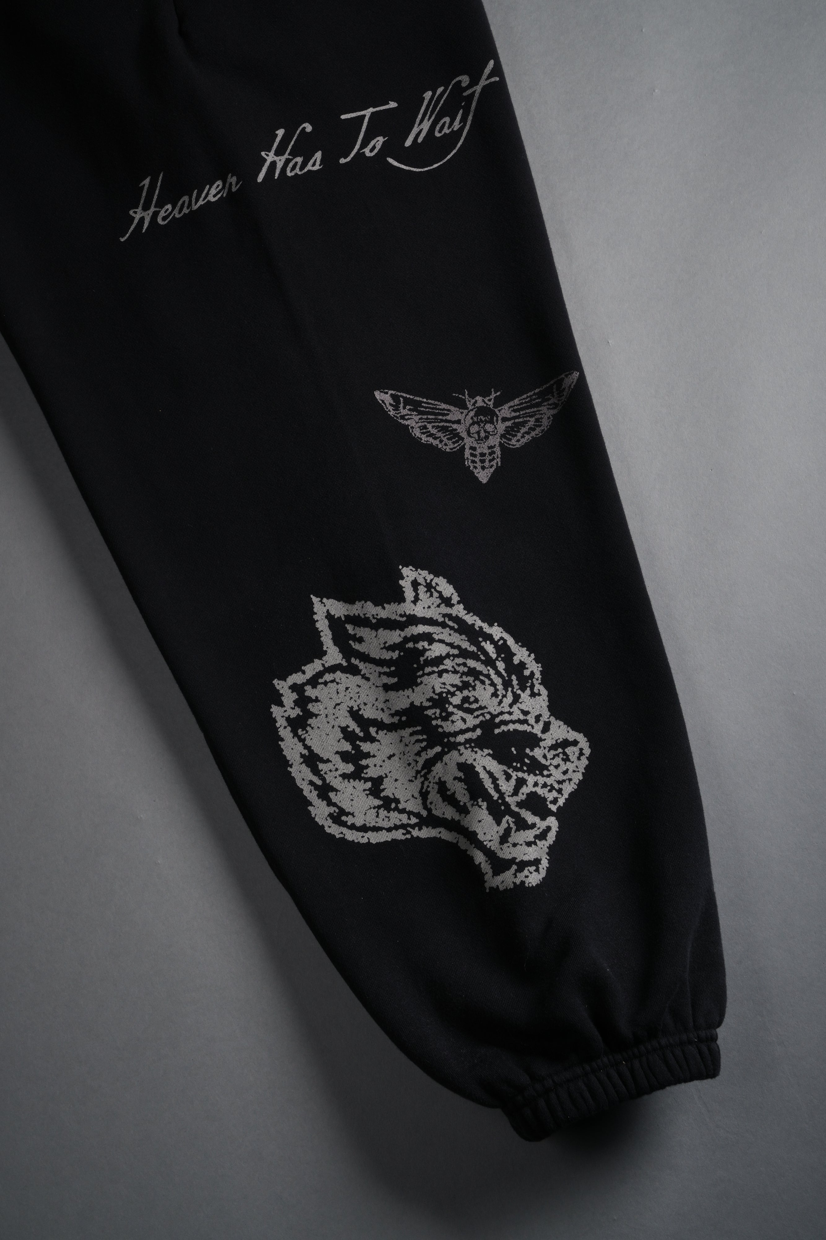 Sacred Flash Lightweight Lounger Sweat Pants in Black Drift Wash