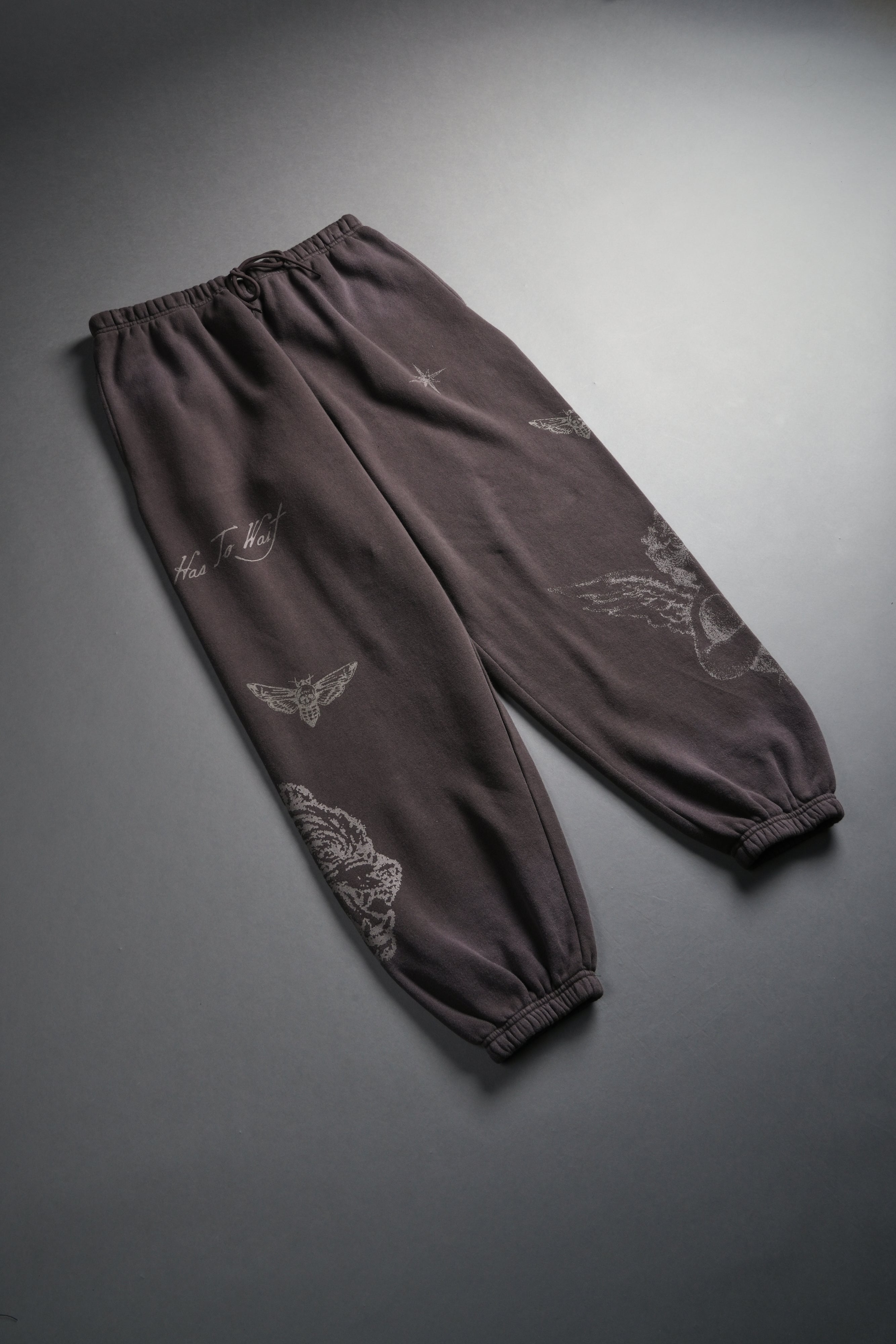 Sacred Flash Lightweight Lounger Sweat Pants in Darc Brown Drift Wash