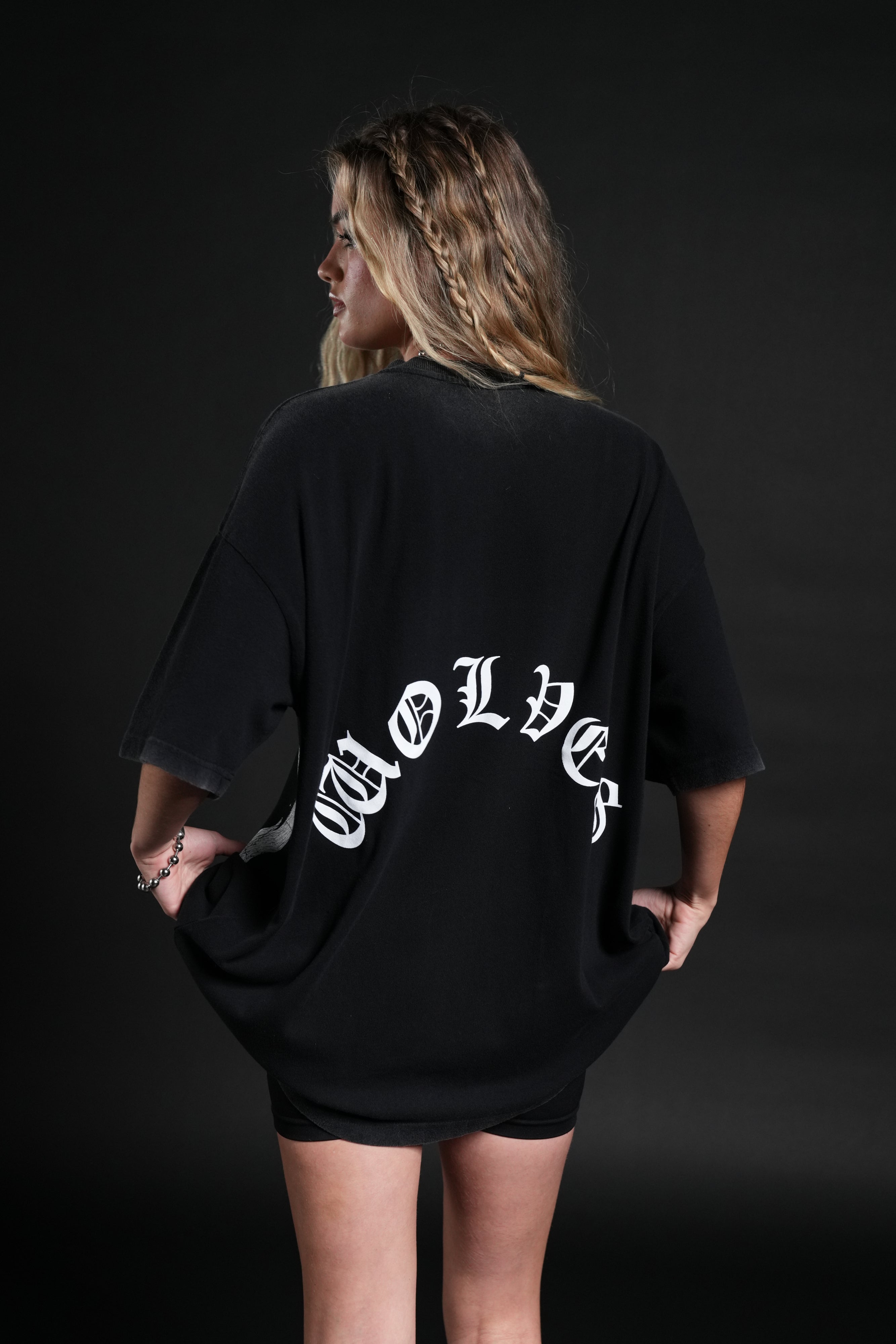 Inner Darkness Premium Oversized Tee in Black