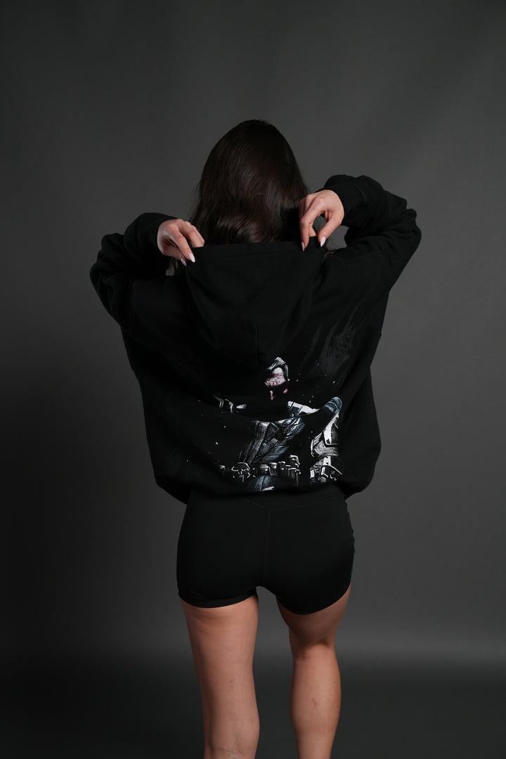 Punisher "Box Cut" Pierce Hoodie in Black