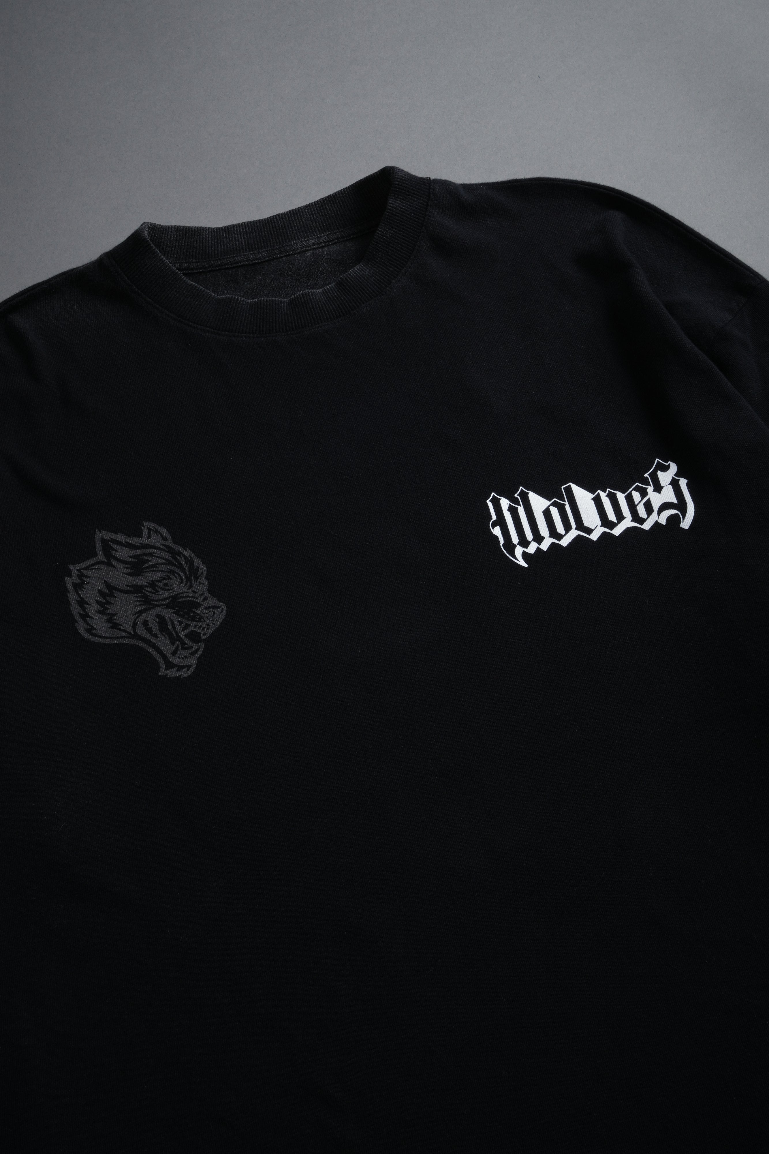 Wlvs Fire Premium Oversized Tee in Black