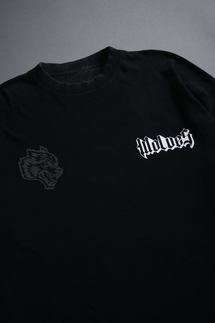 Wlvs Fire Premium Oversized Tee in Black