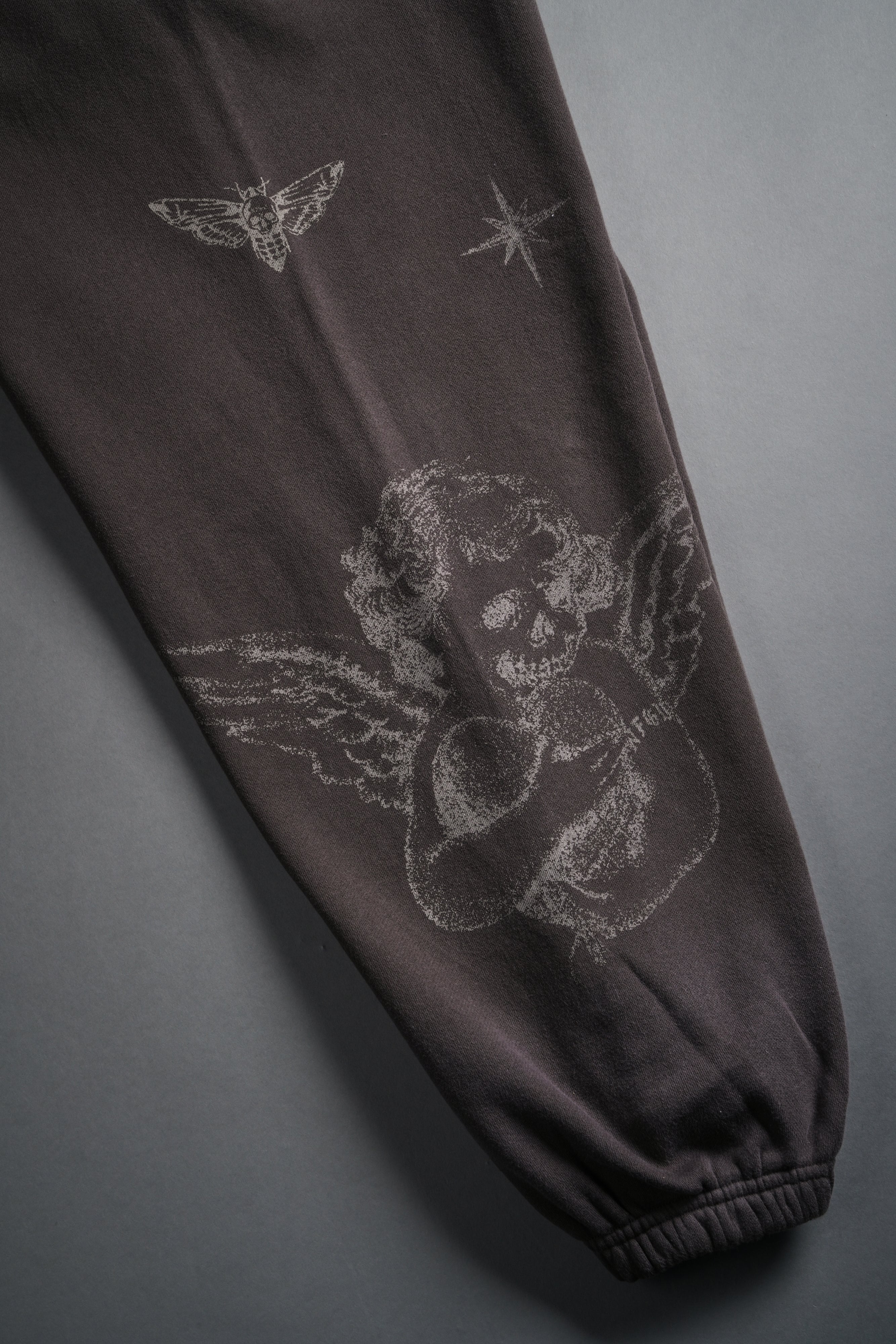 Sacred Flash Lightweight Lounger Sweat Pants in Darc Brown Drift Wash