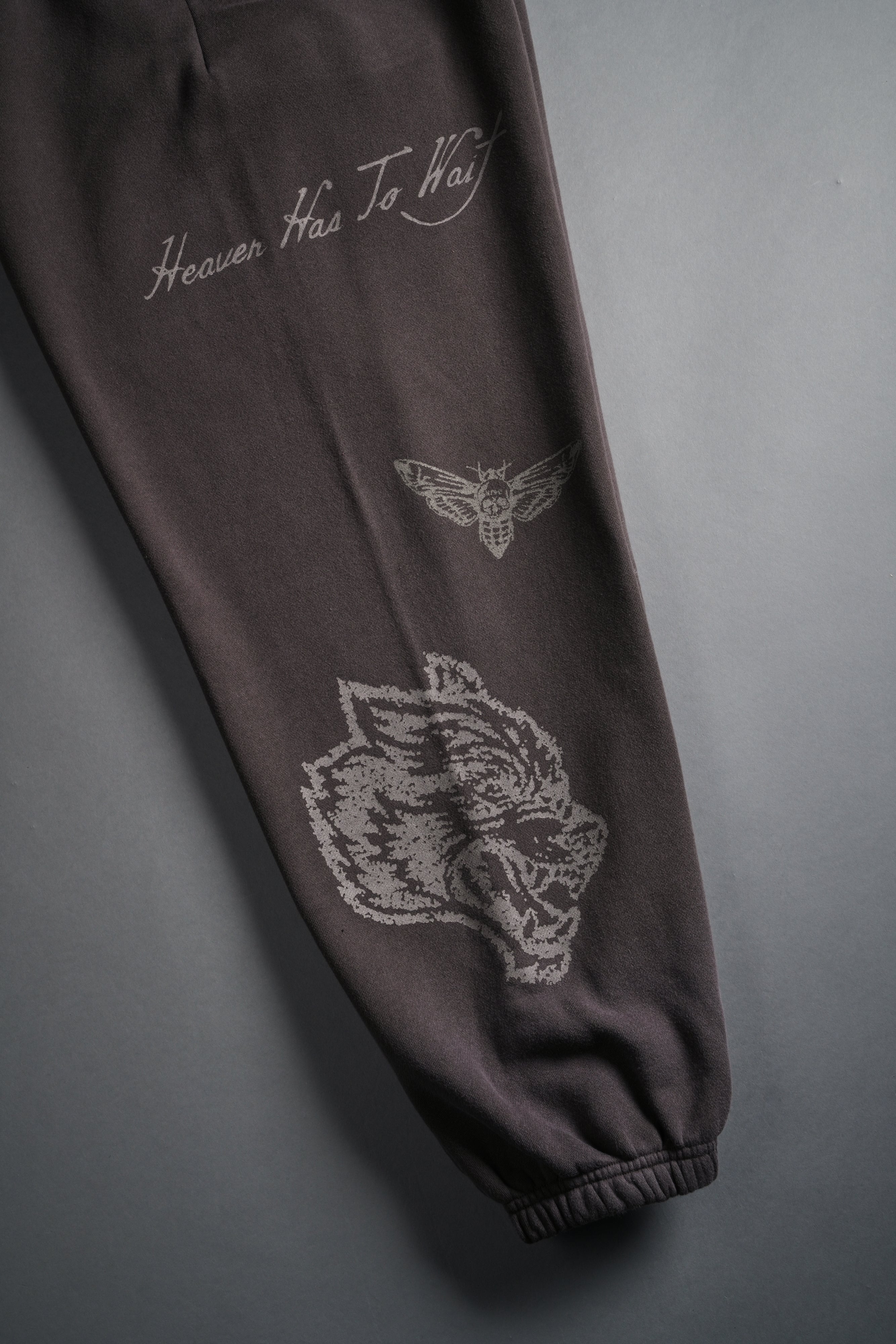 Sacred Flash Lightweight Lounger Sweat Pants in Darc Brown Drift Wash