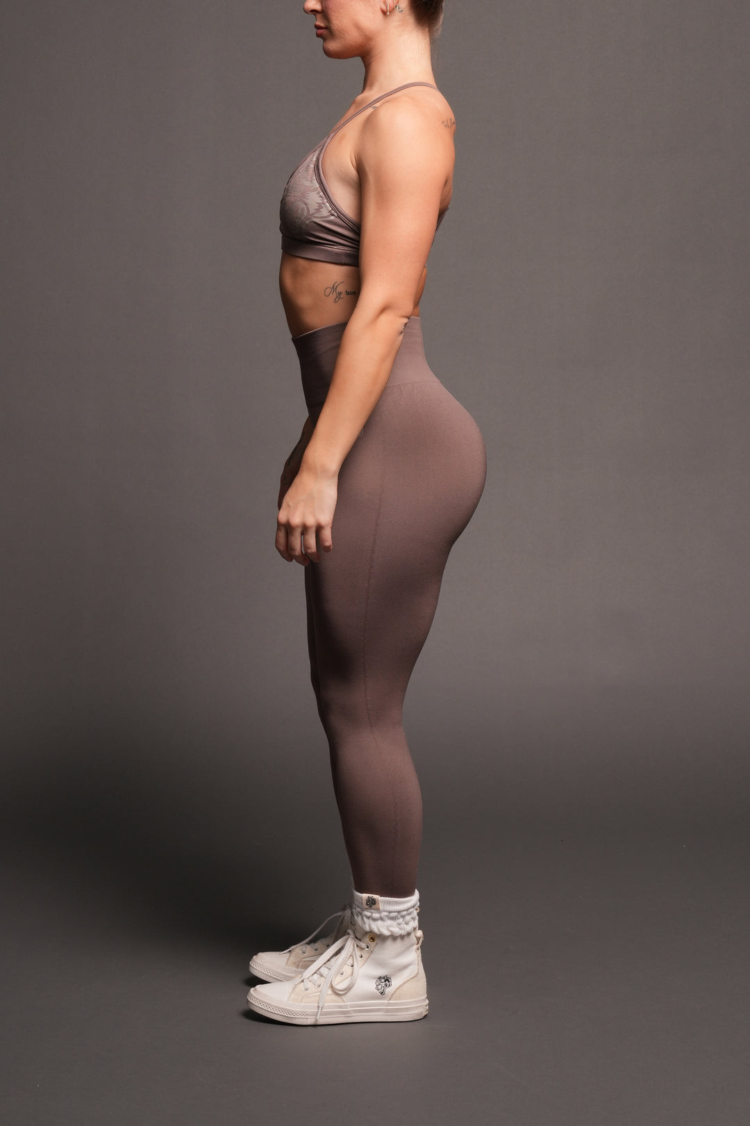 Dual Everson Seamless Leggings In Mojave Brown