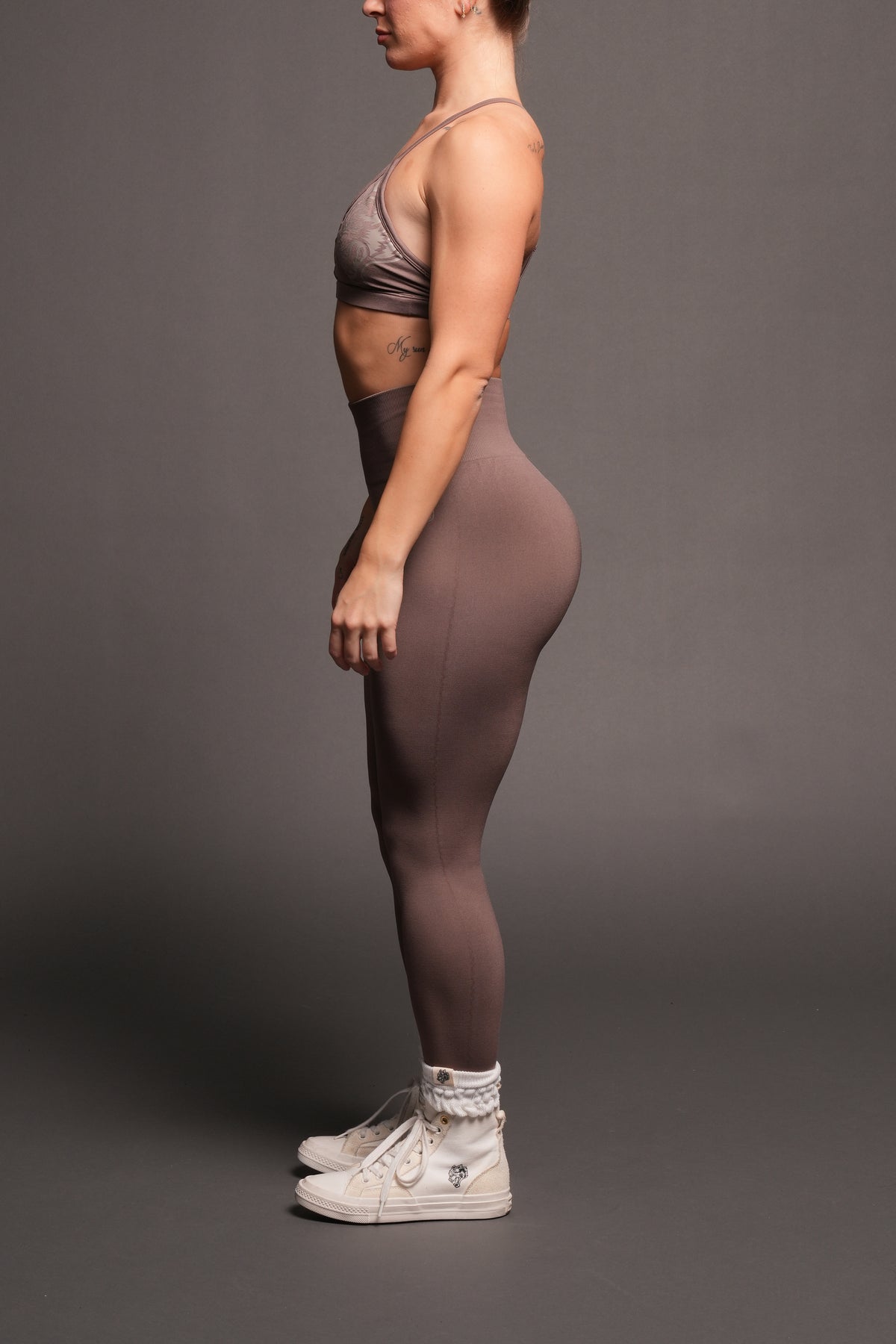Dual Everson Seamless Leggings In Mojave Brown