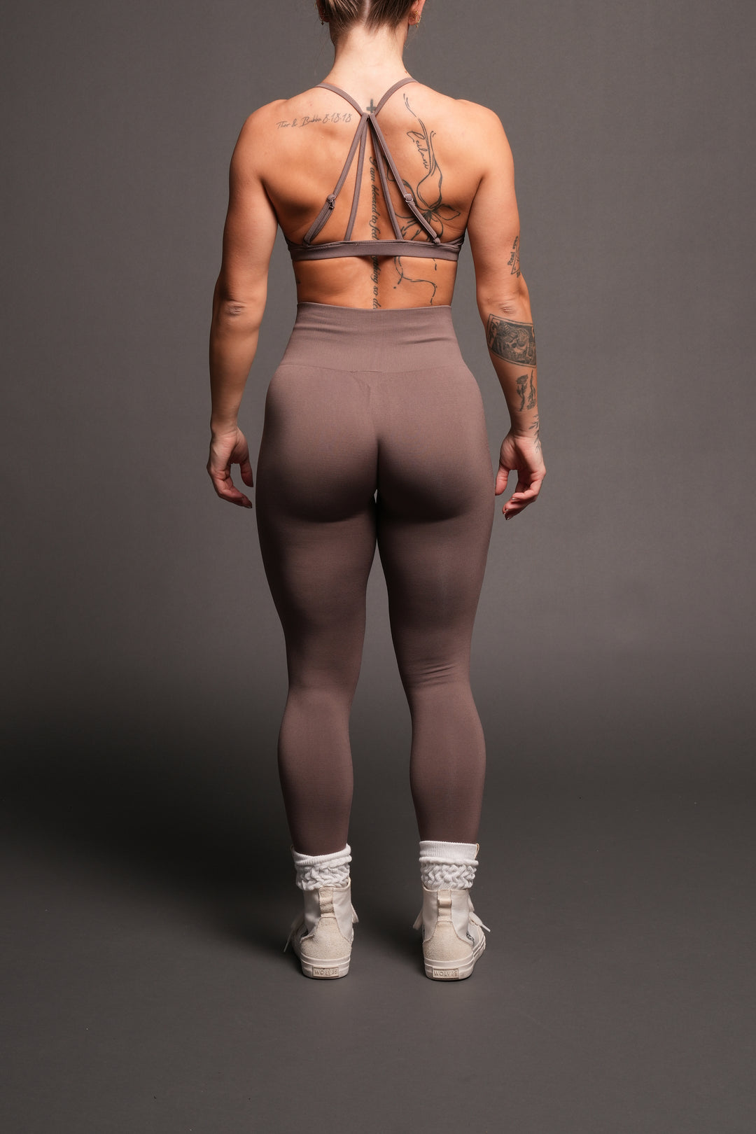 Dual Everson Seamless Leggings In Mojave Brown