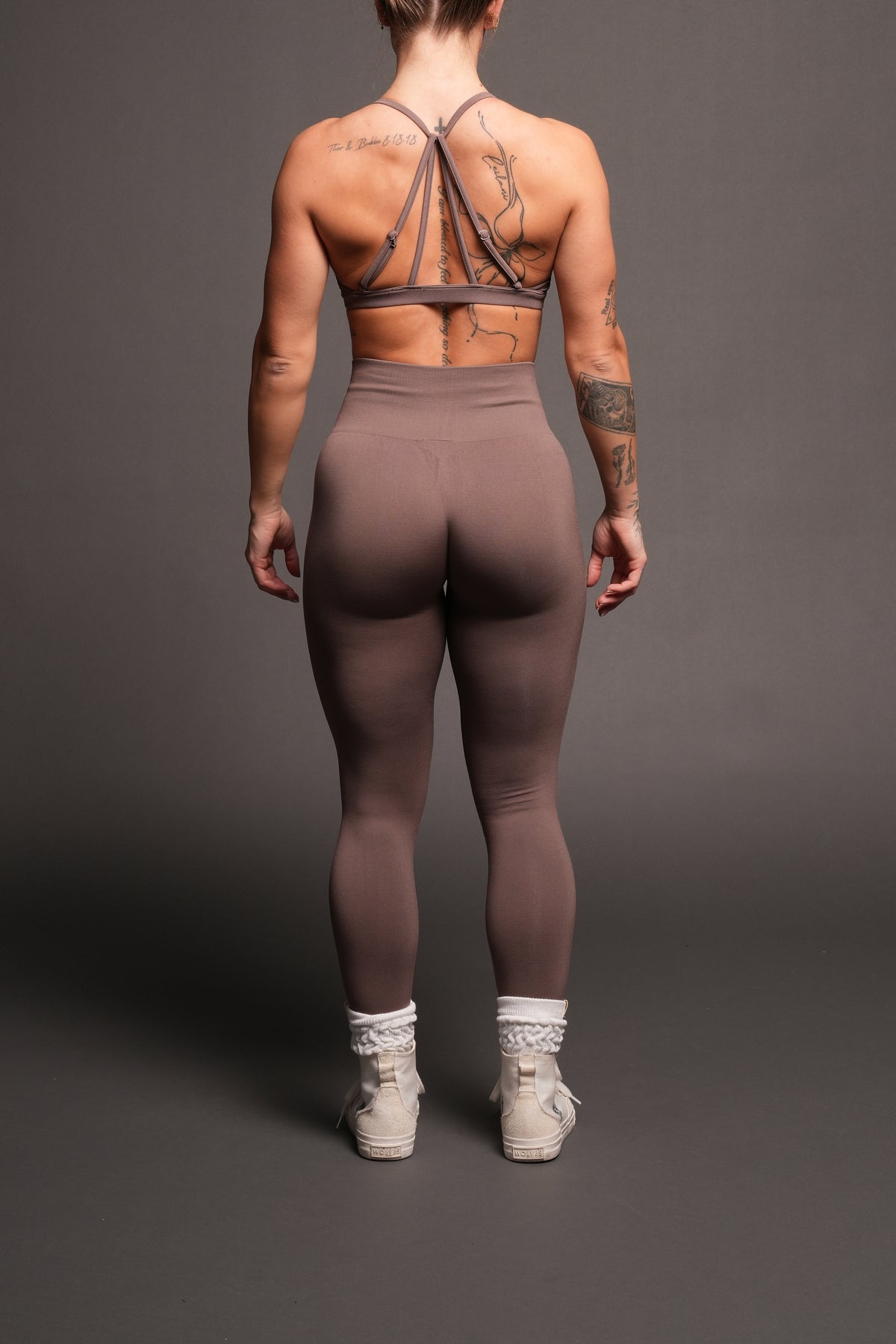 Dual Everson Seamless Leggings In Mojave Brown