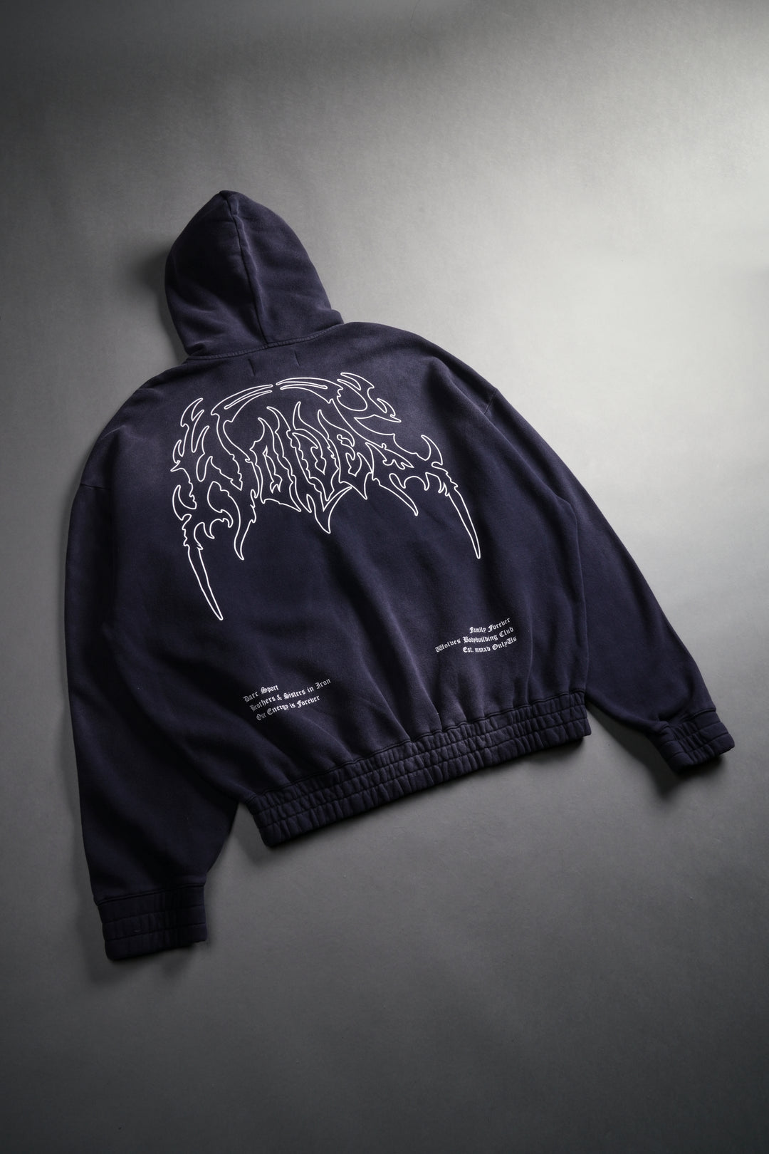 Wolves Hesh Forever Rivet "Chambers" Zip Hoodie in Nightshade Sun Fade