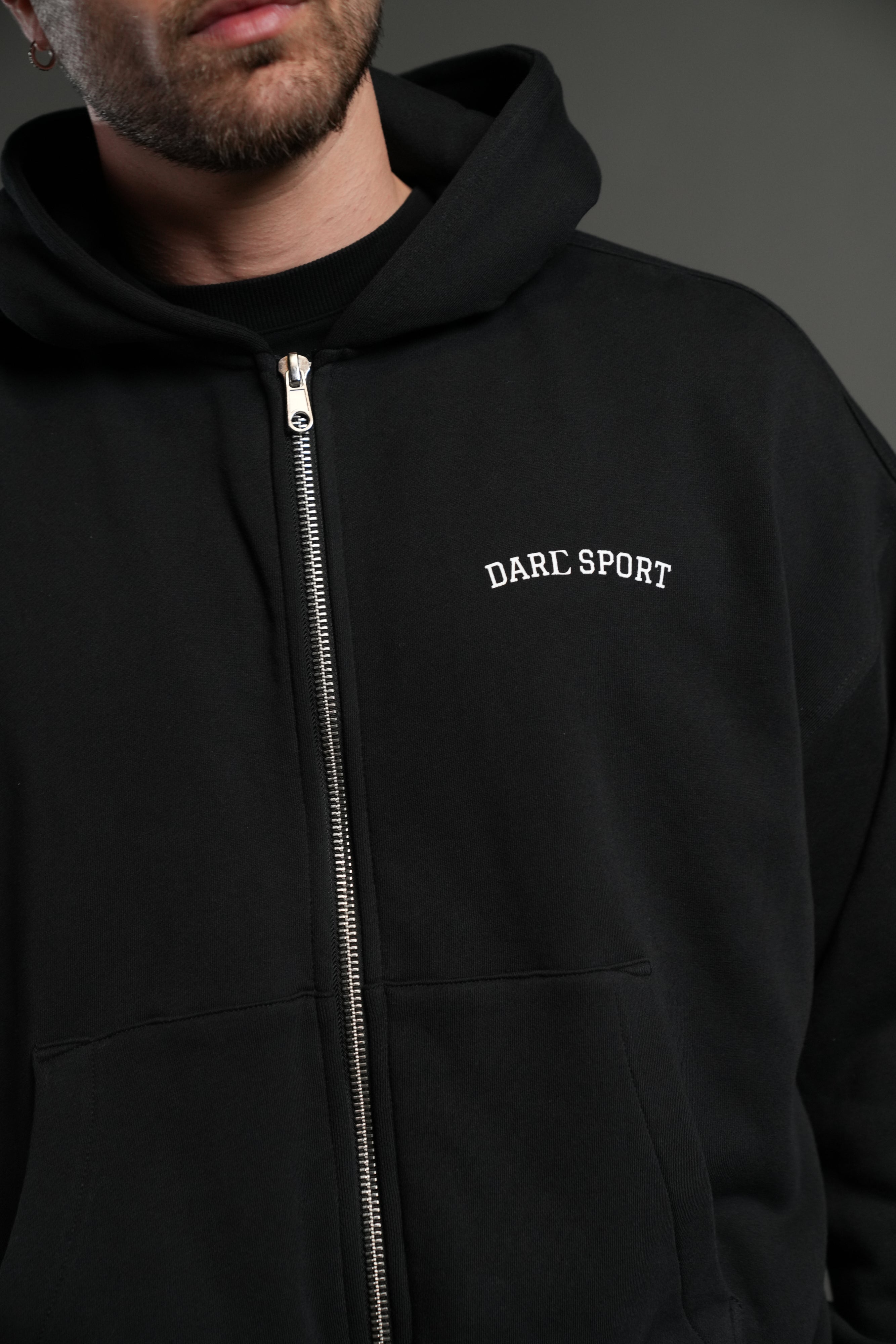 Inner Wolf Vex Double Zip Hoodie in Black – DarcSport