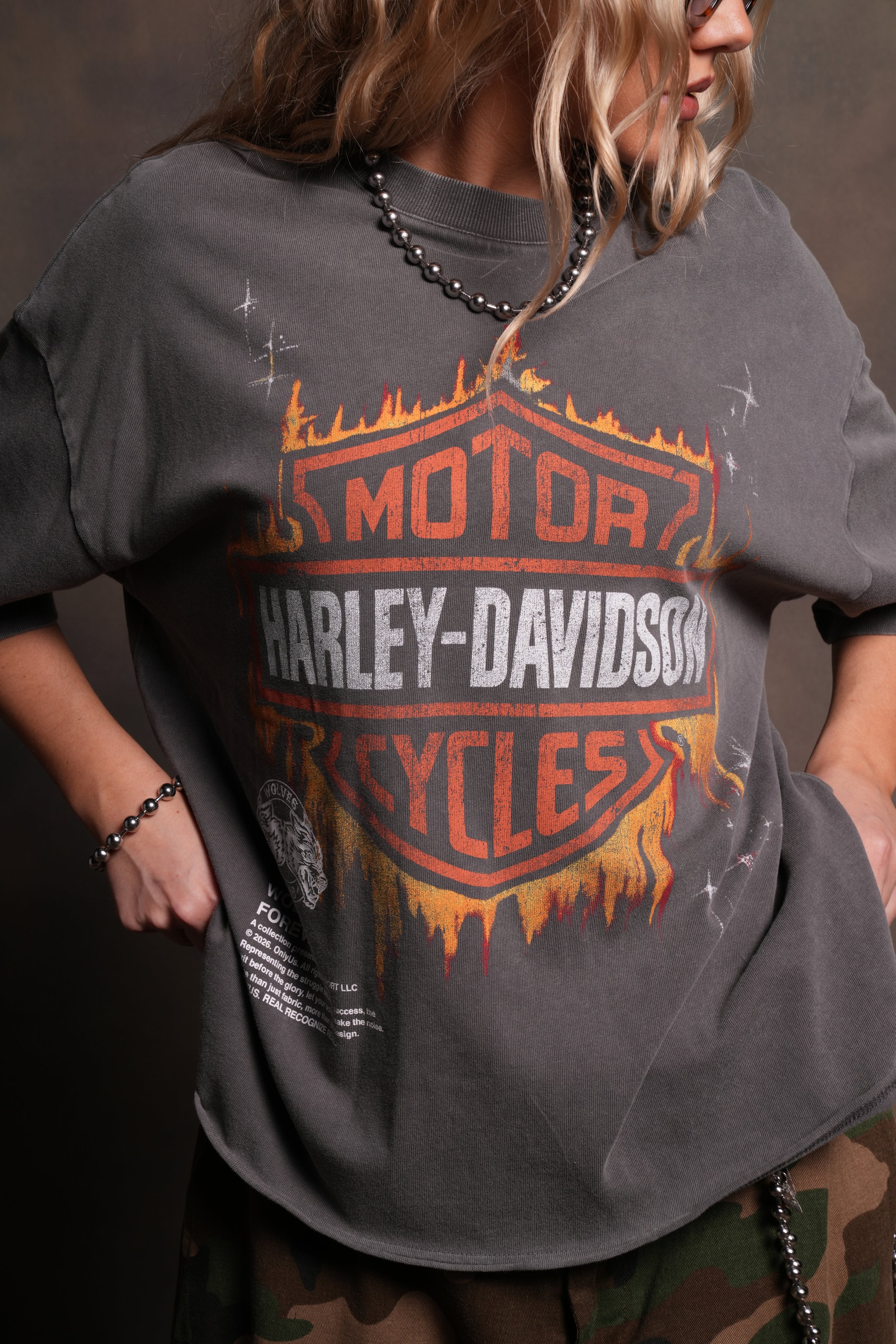 Inferno Shield Premium Unisex Raw Hem "Box Cut" Tee in Slate Gray