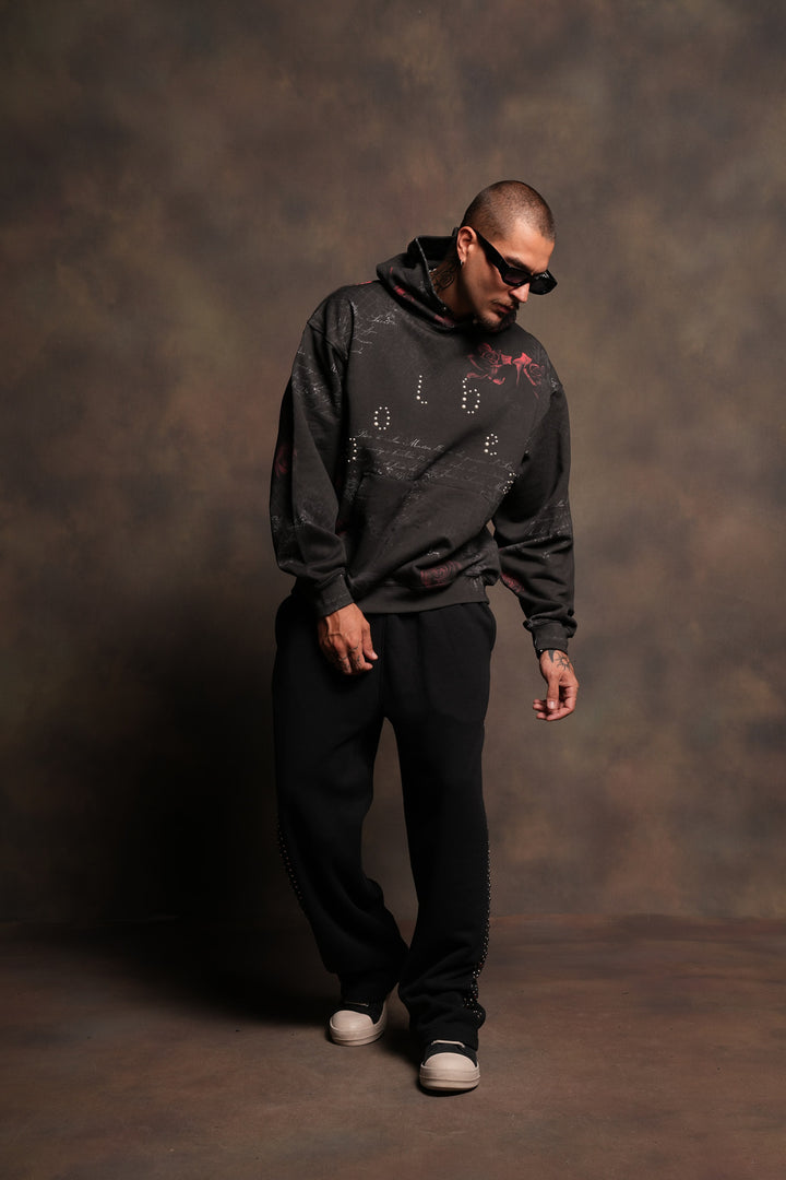 Stud Muerto Baggier Bigelow Sweat Pants In Black