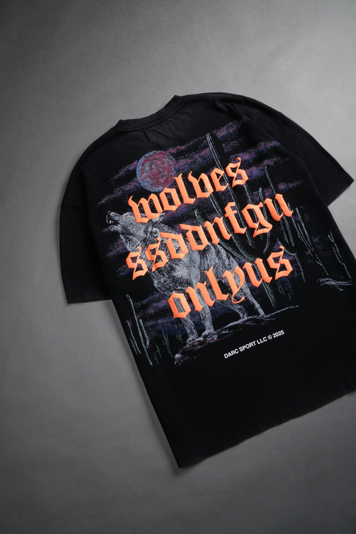Desert Howl "Premium" Oversized Tee in Black