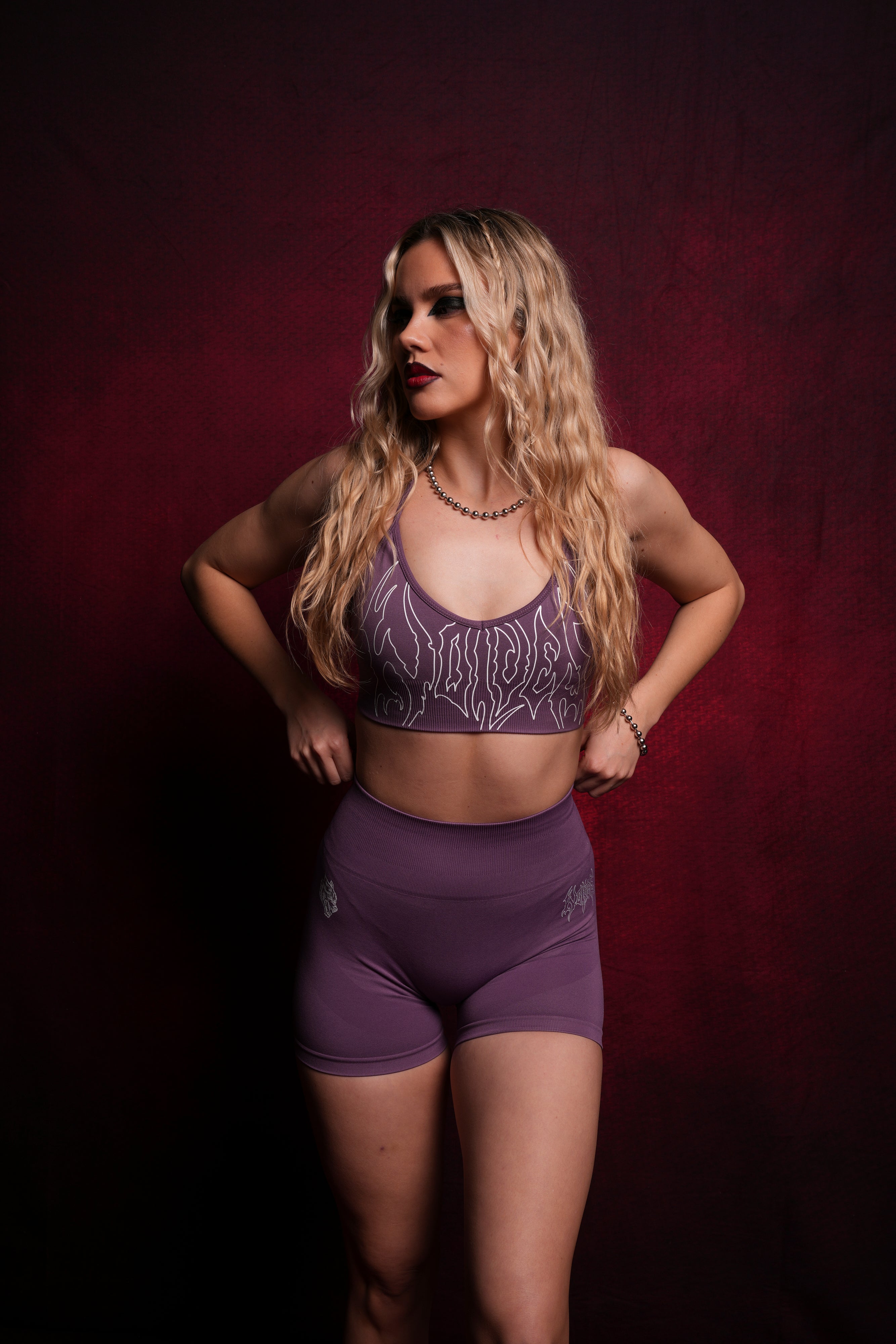 Hesh Forever "Everson Seamless" Sports Bra in Darc Violet