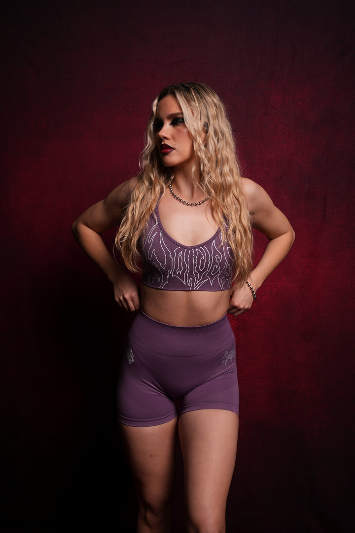 Hesh Forever "Everson Seamless" Sports Bra in Darc Violet