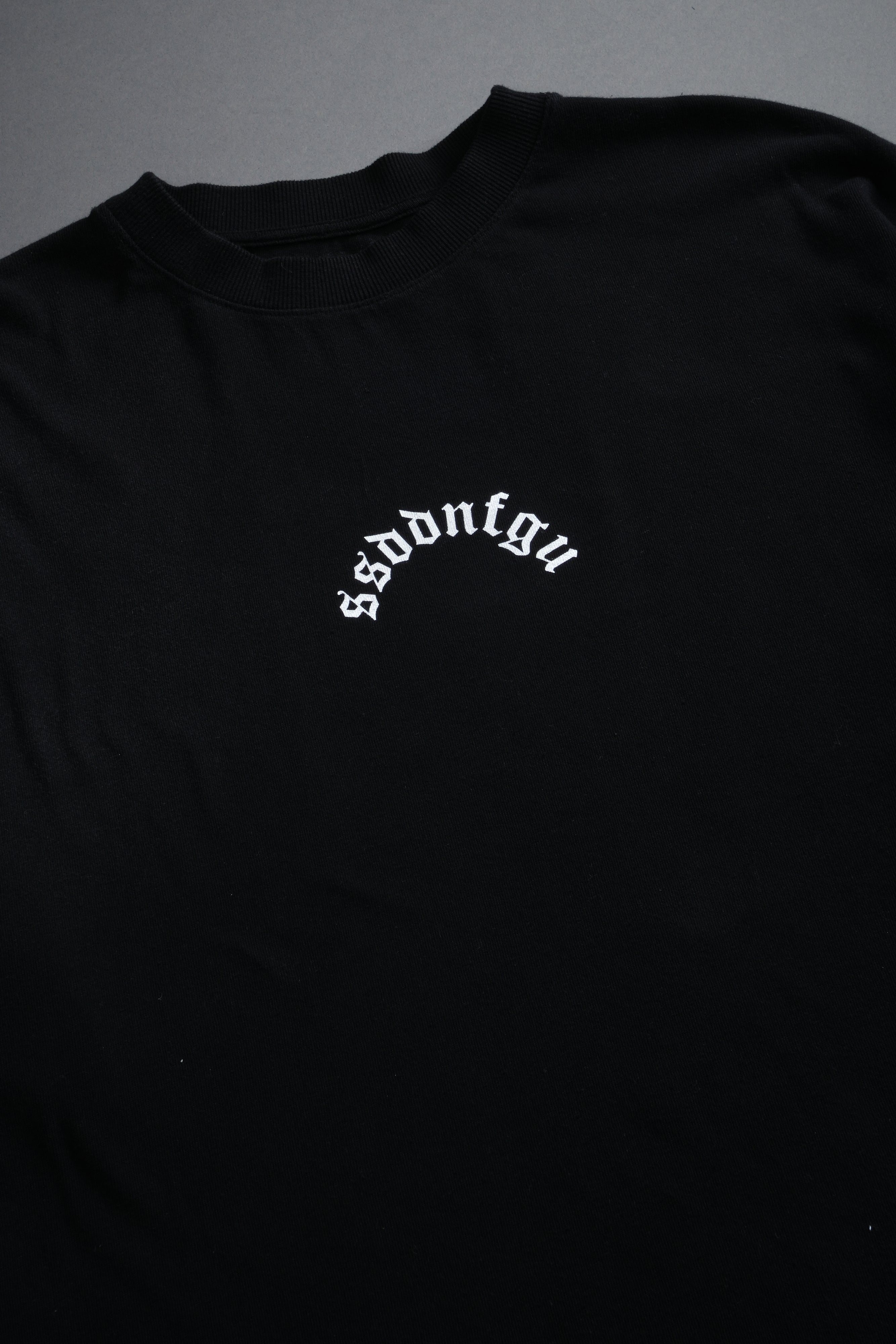 Our Sacrifice Premium Oversized Tee in Black Sun Fade