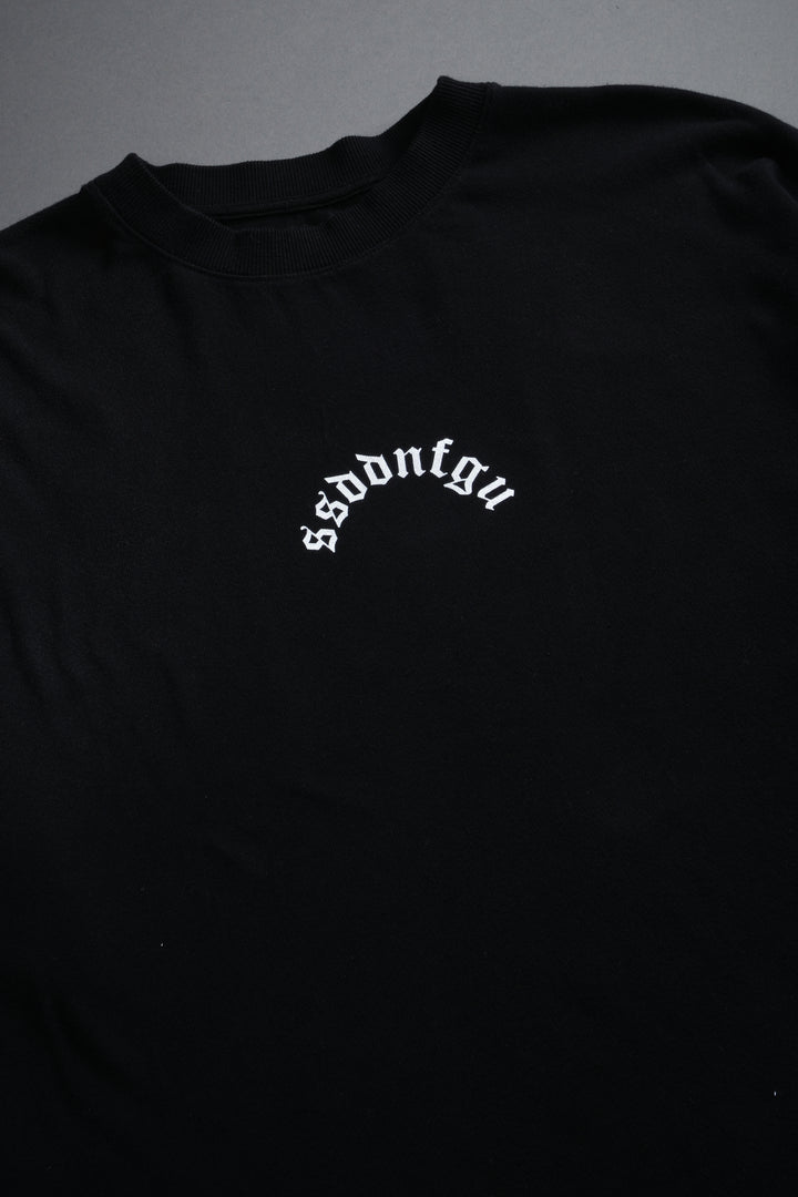 Our Sacrifice Premium Oversized Tee in Black Sun Fade