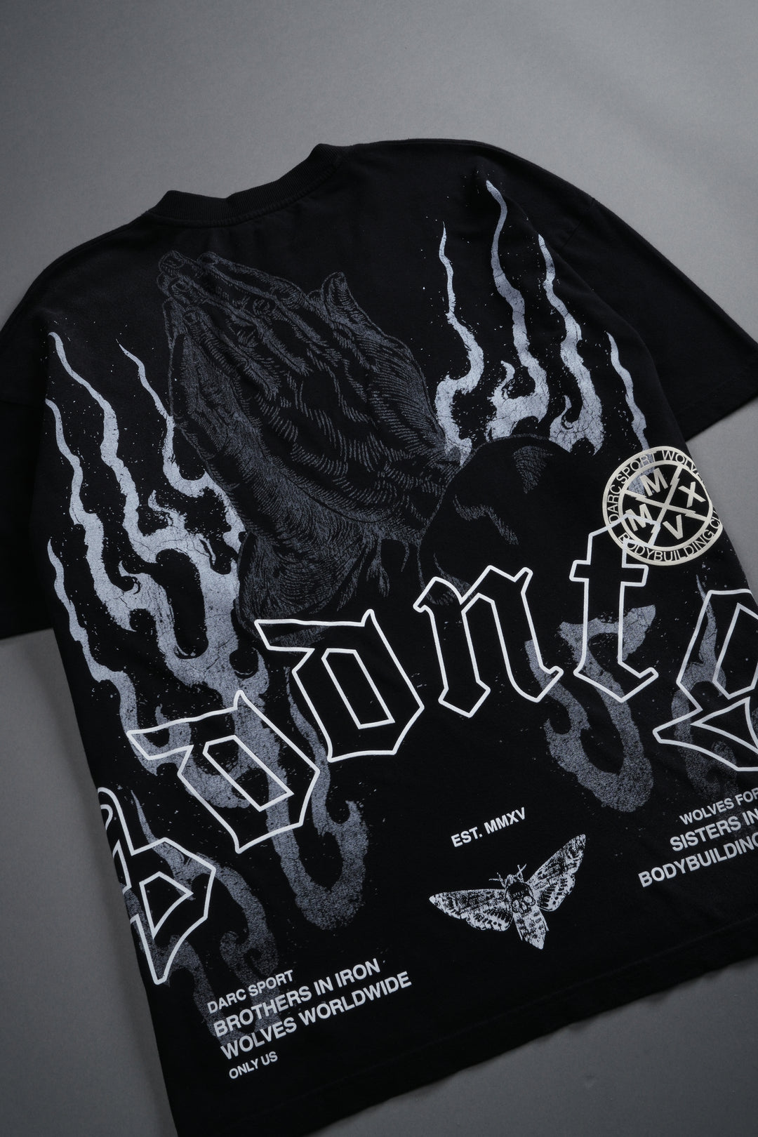 Our Sacrifice Premium Oversized Tee in Black Sun Fade