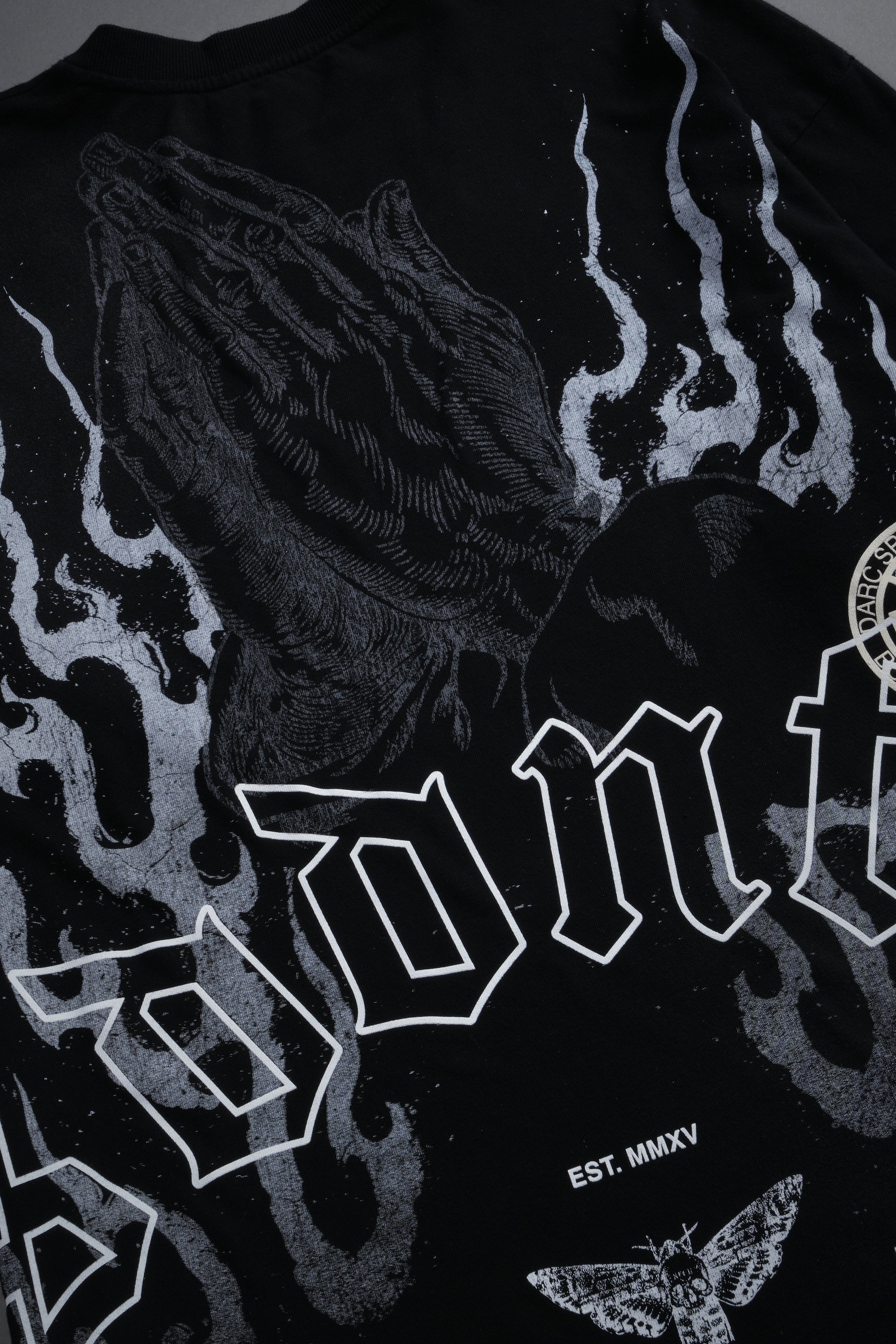 Our Sacrifice Premium Oversized Tee in Black Sun Fade