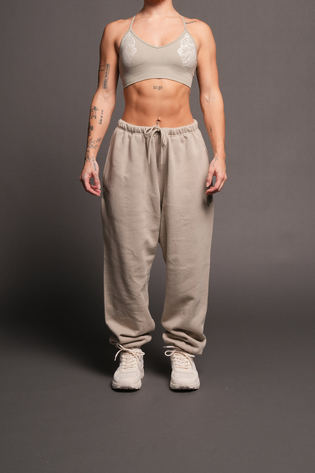 Dual Lightweight Lounger Sweat Pants In Cactus Gray