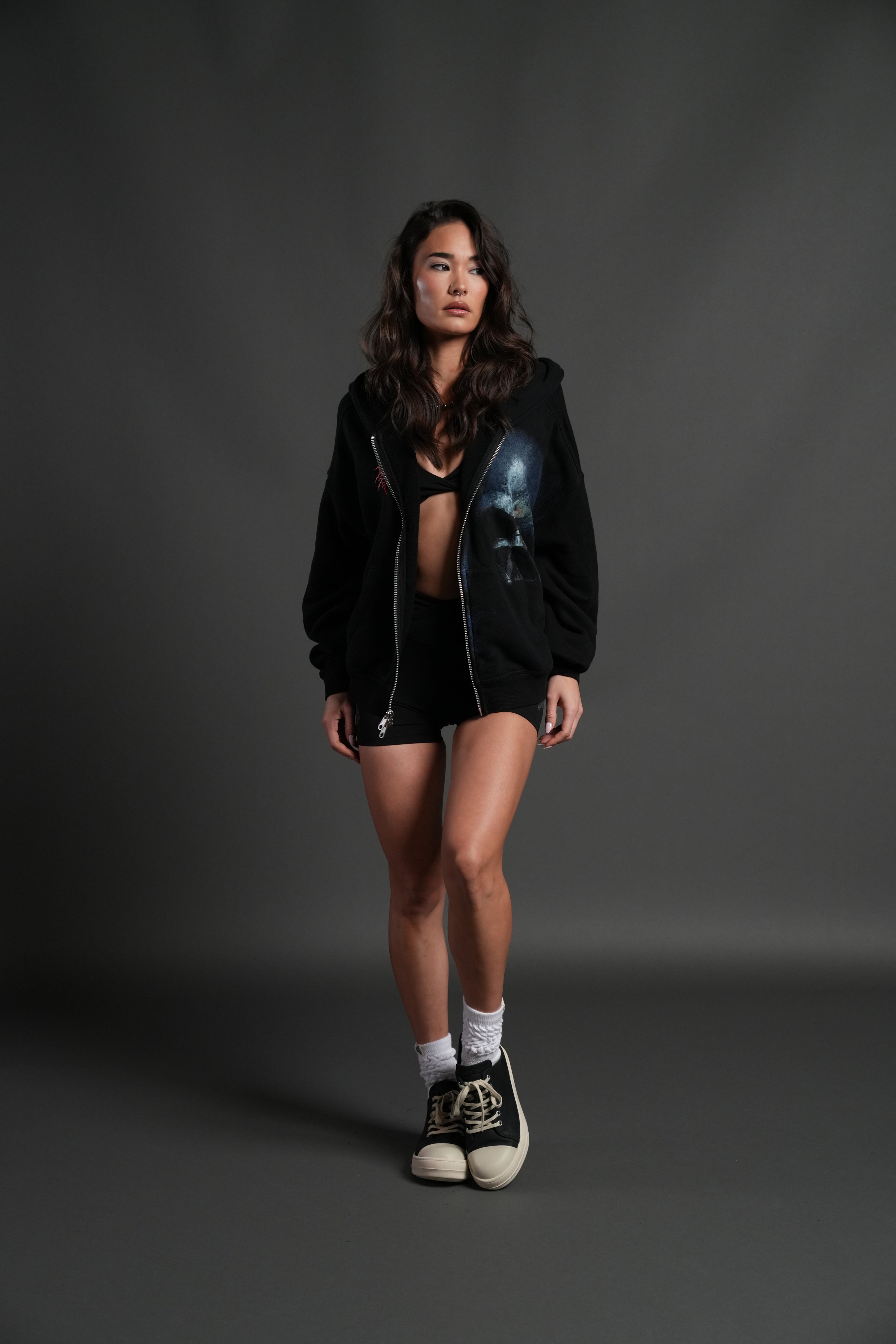 Vader Vex Double Zip Hoodie in Black – DarcSport