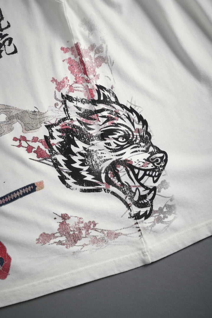 (1 Of 500) Death Bloom "Premium" Oversized Tee in Cream