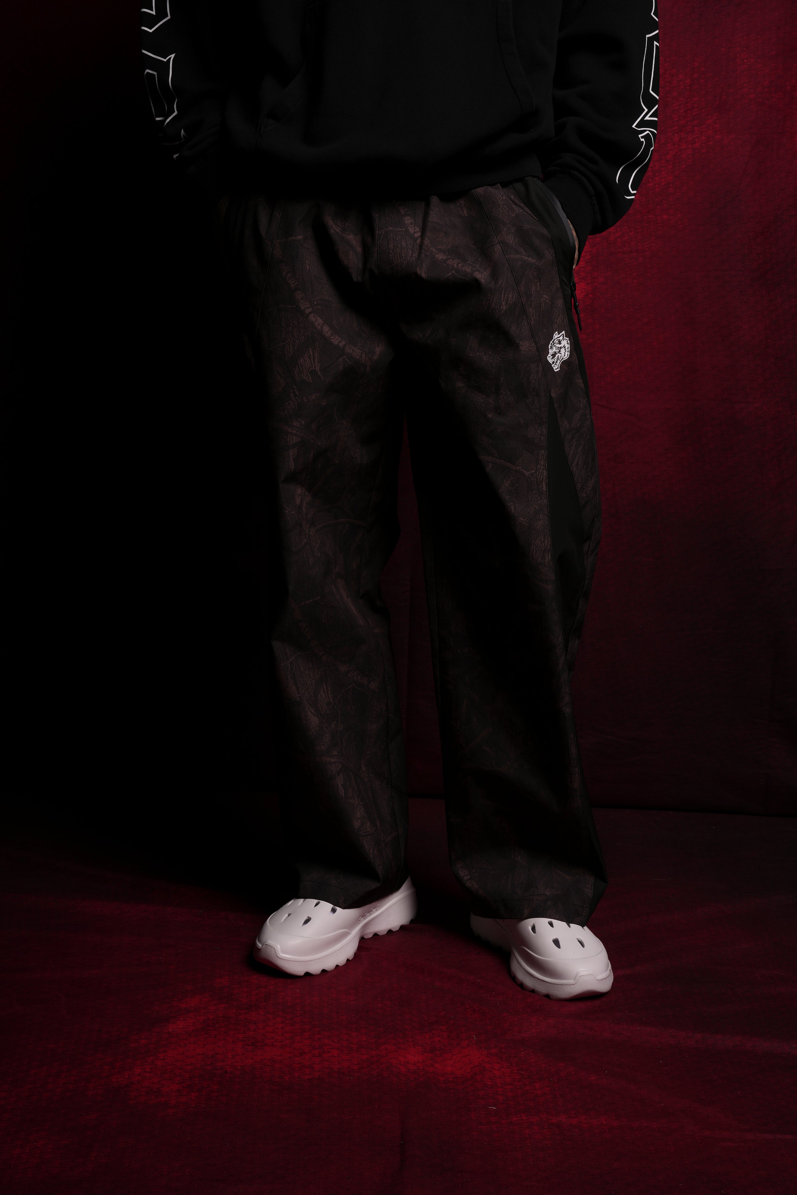 Dual Brolic Unisex Track Pants in Brown Driftwood Forest Camo