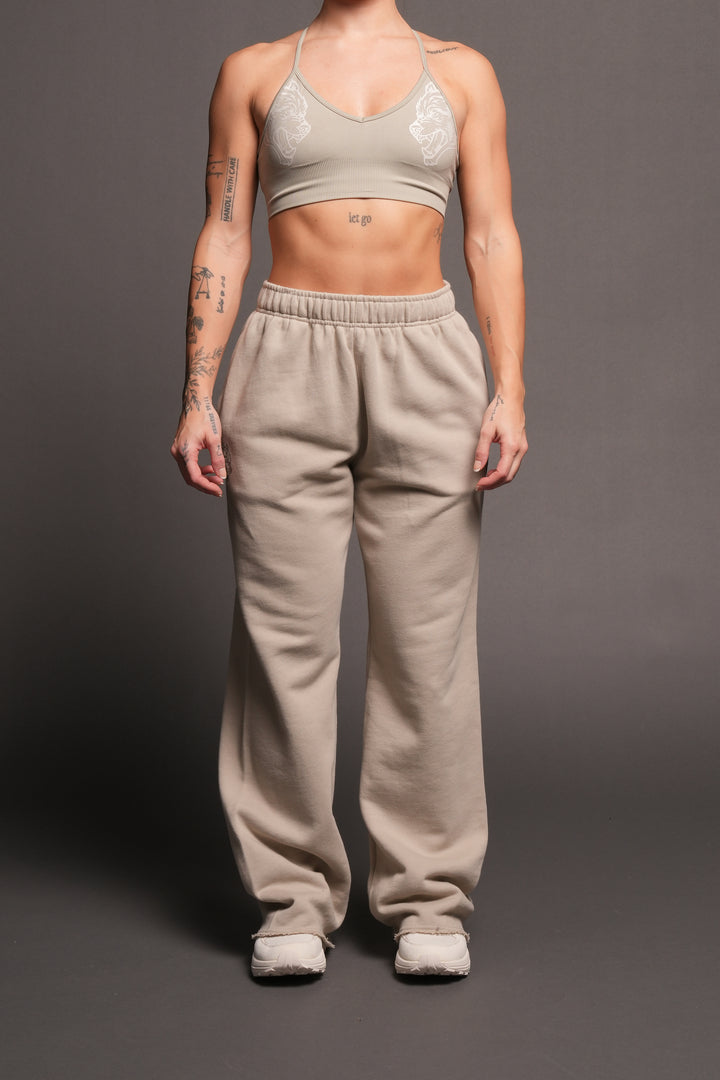 Dual Pyramid Big Cozy Sweats In Cactus Gray
