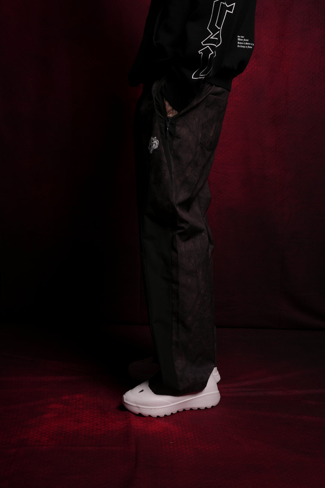 Dual Brolic Unisex Track Pants in Brown Driftwood Forest Camo