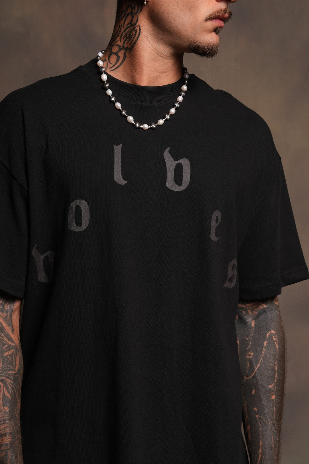 Her Prayer Premium Oversized Tee In Black