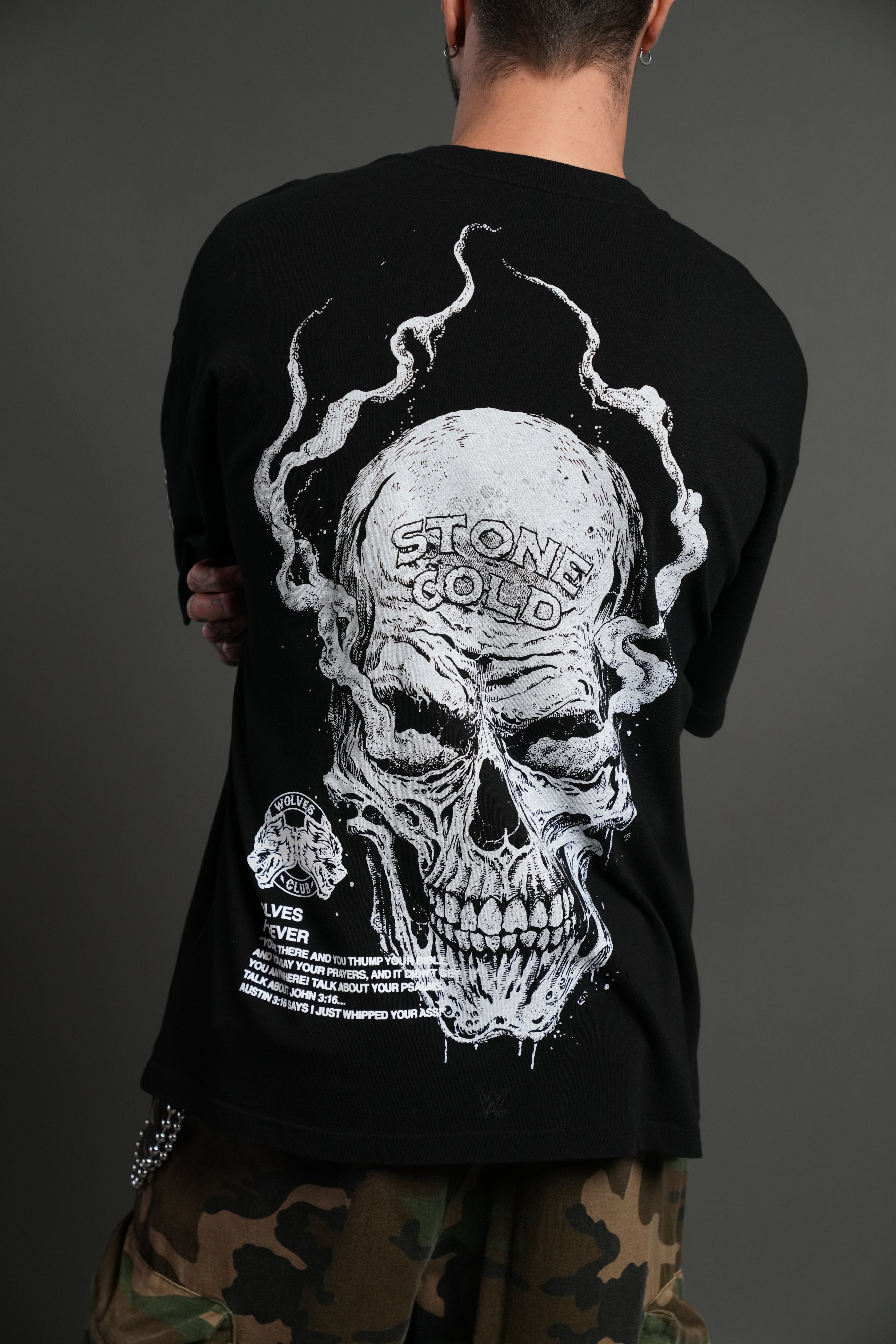 Stone Cold Riddick Premium Oversized Tee in Black