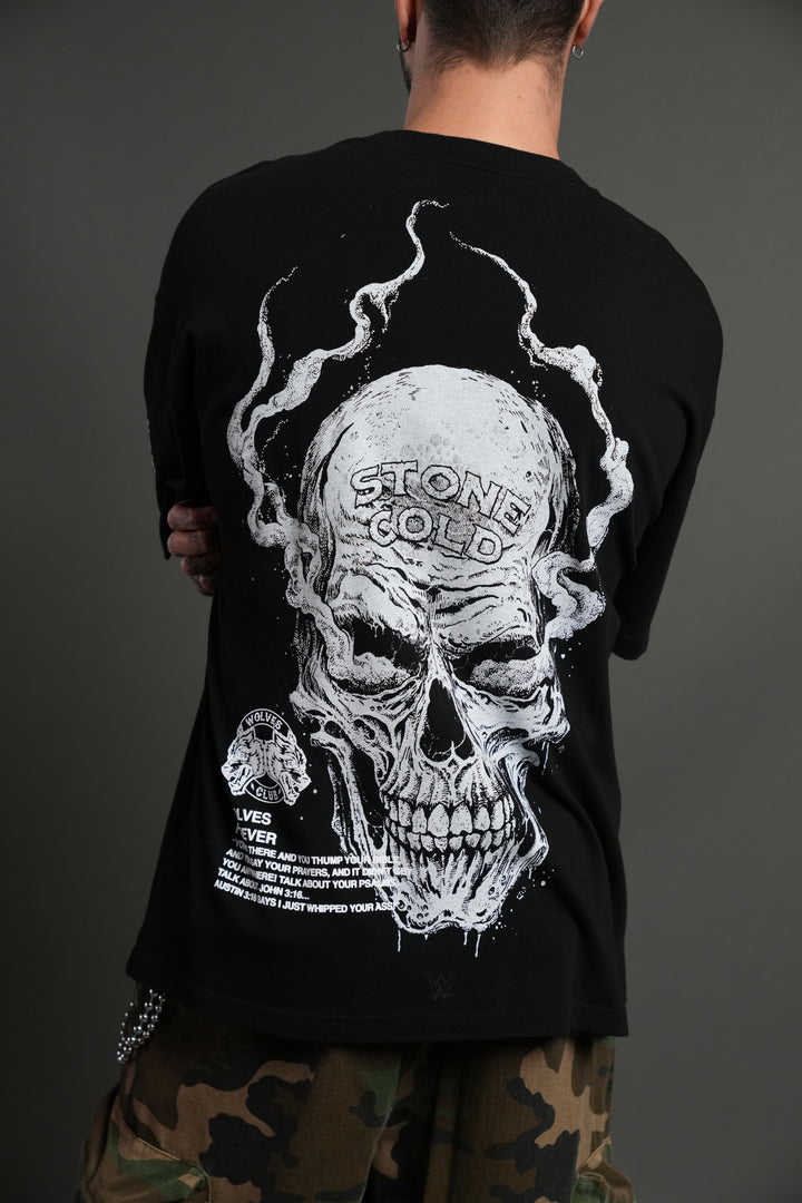 Stone Cold Riddick Premium Oversized Tee in Black