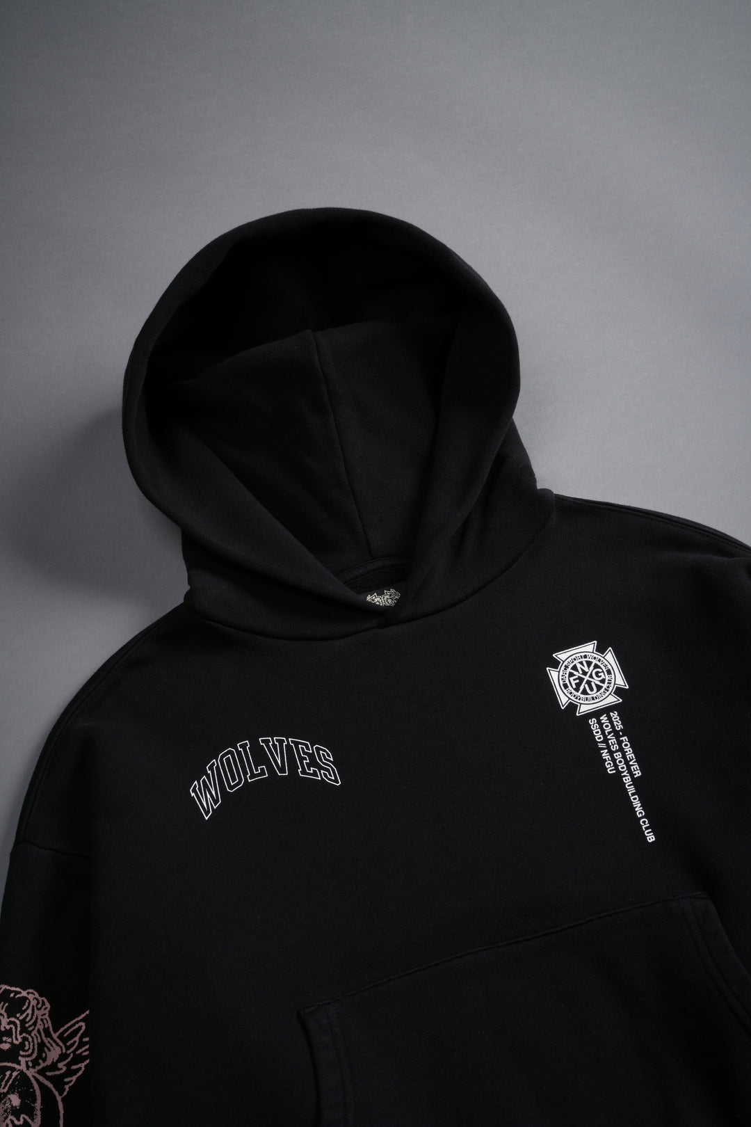 On Our Sleeve "Owen" (Cropped) Hoodie in Black