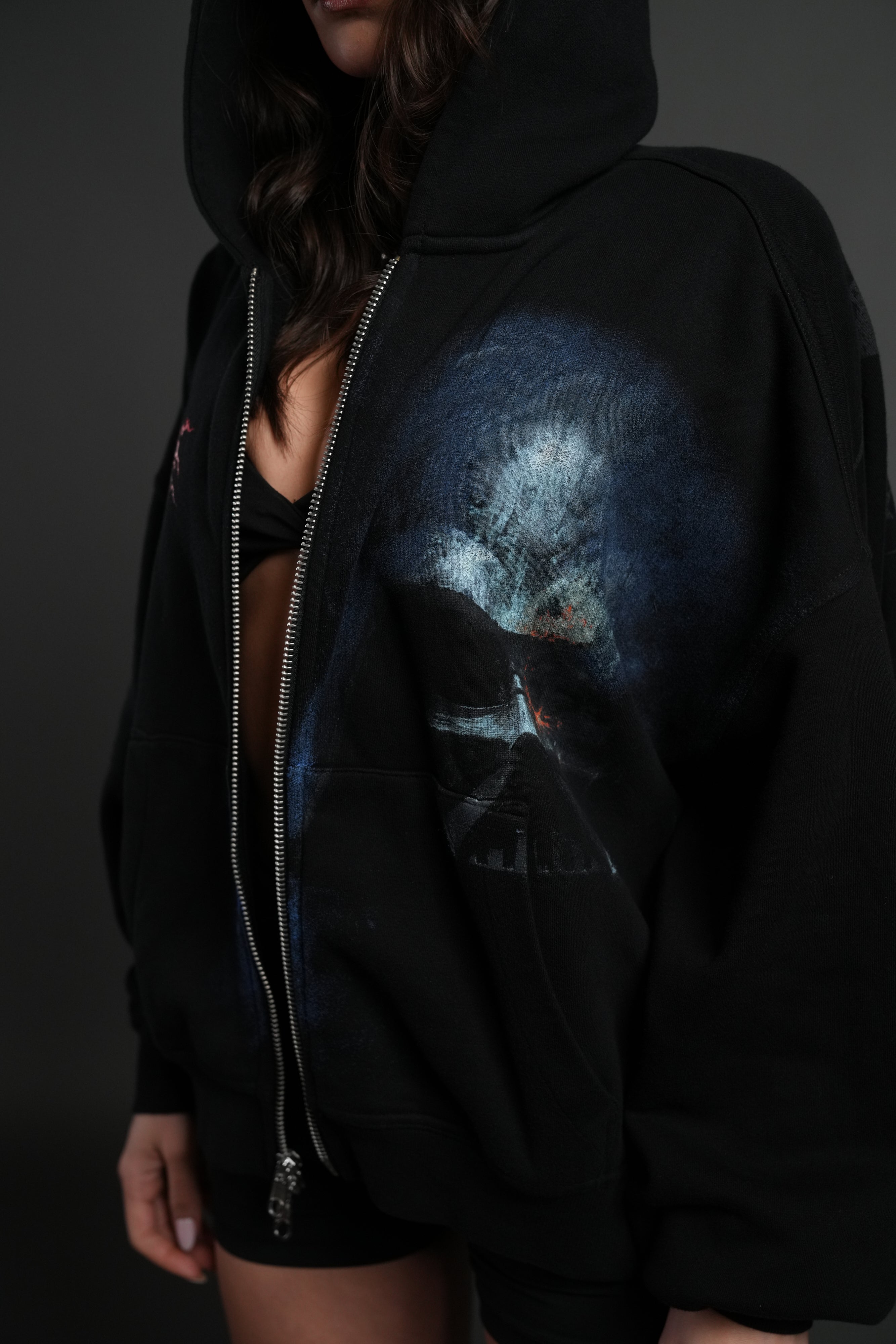 Vader Vex Double Zip Hoodie in Black – DarcSport