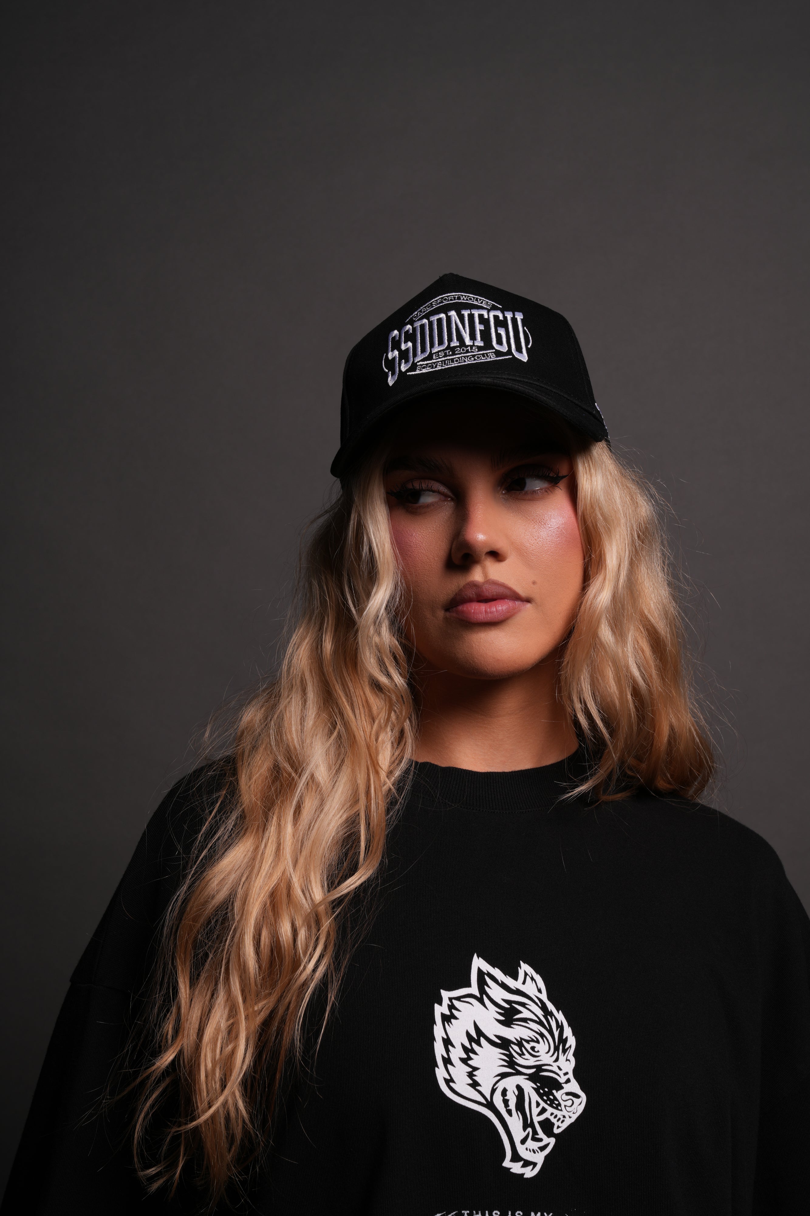 SSDDNFGU FRVR 5 Panel Hat in Black