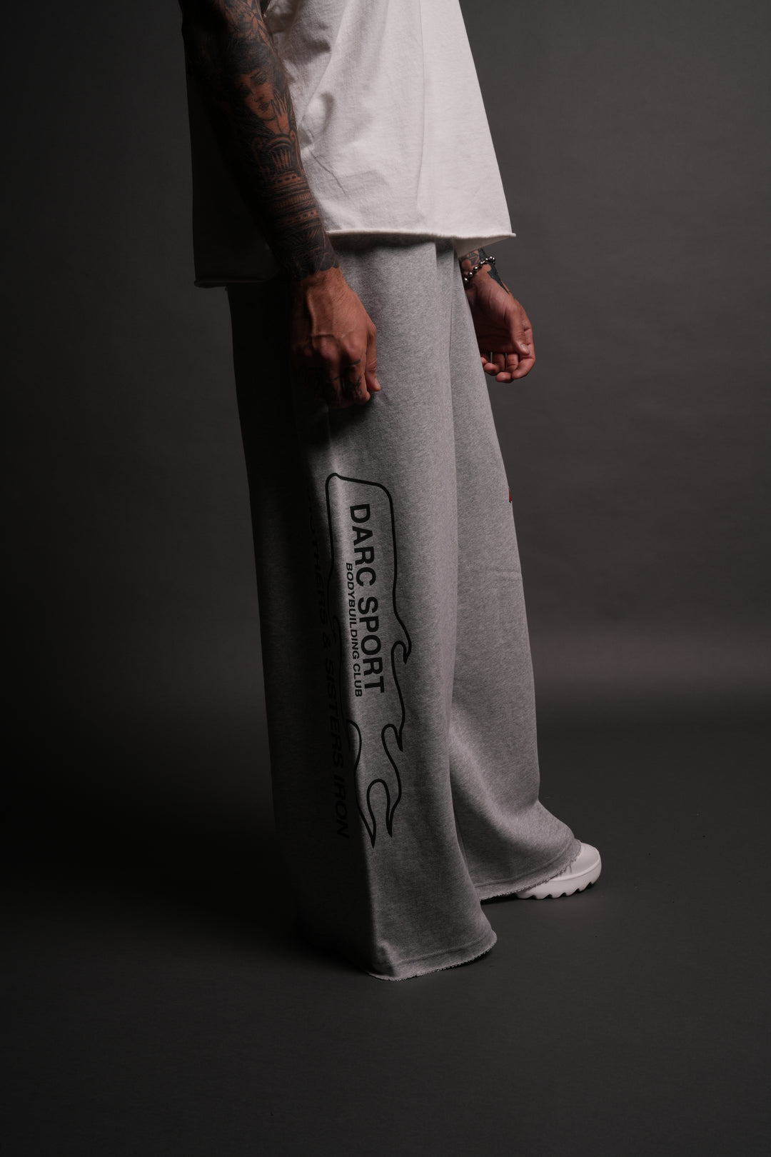 Wolves Gym V2 Oversized Omen Sweat Pants in Light Athletic Gray